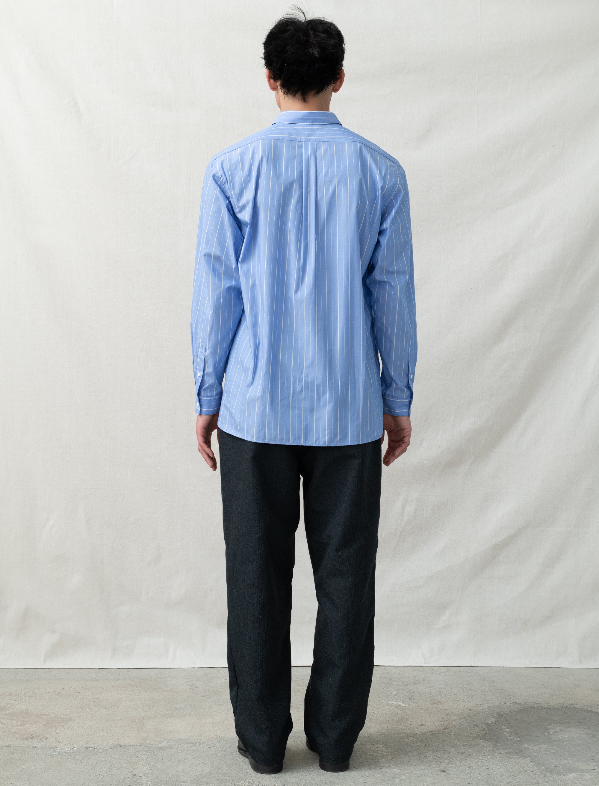 still by hand Mixed Single Pleat Pants (Ink Black)