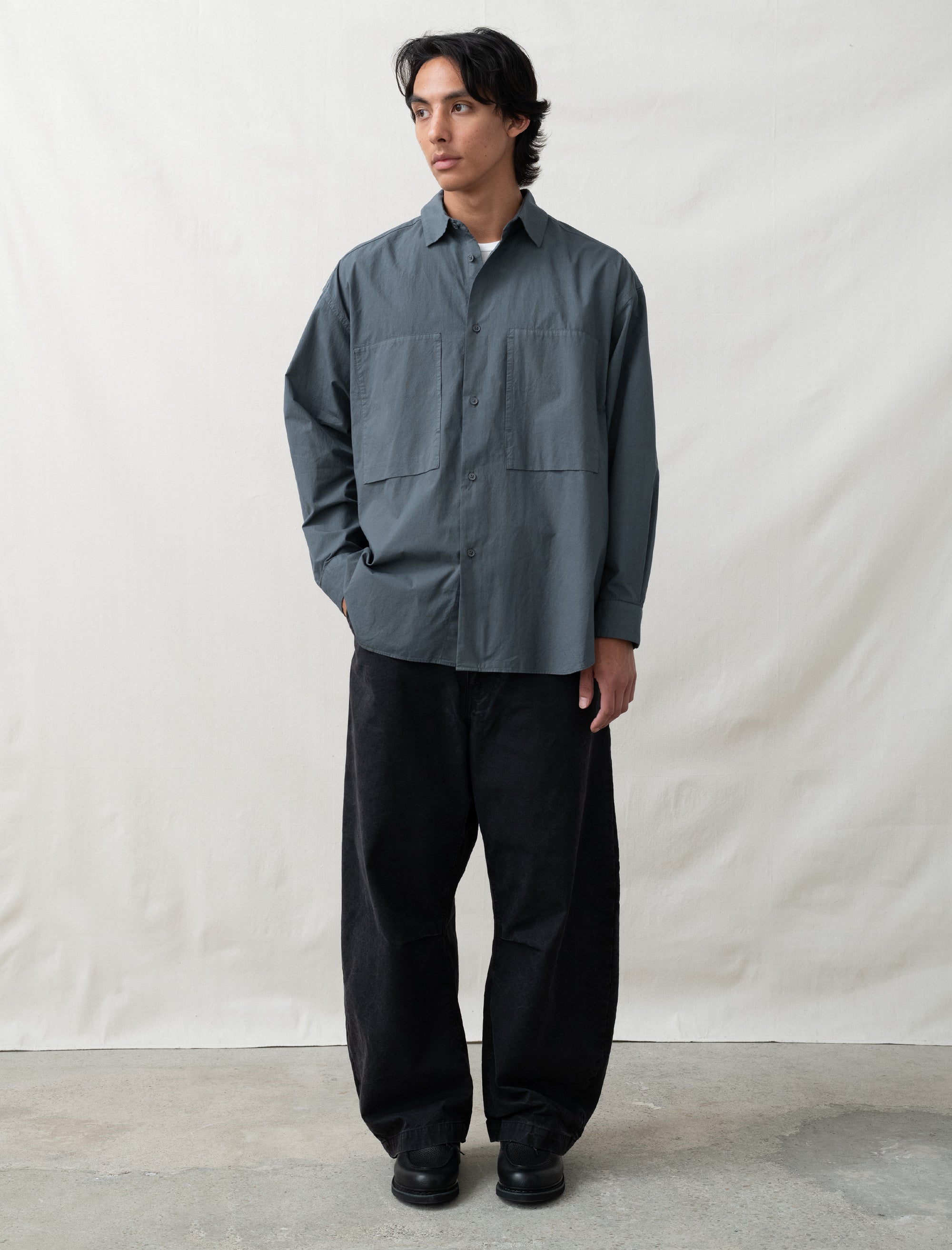 still by hand overshirt in grey 