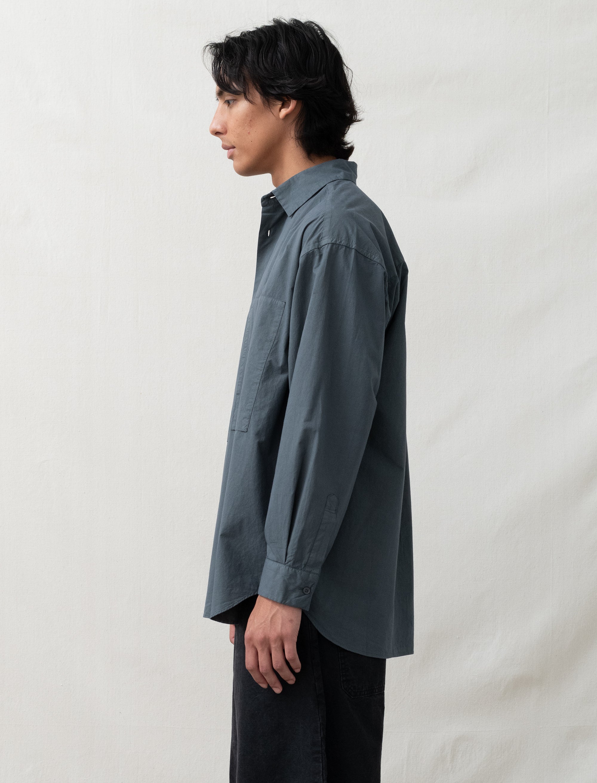 still by hand overshirt in grey 