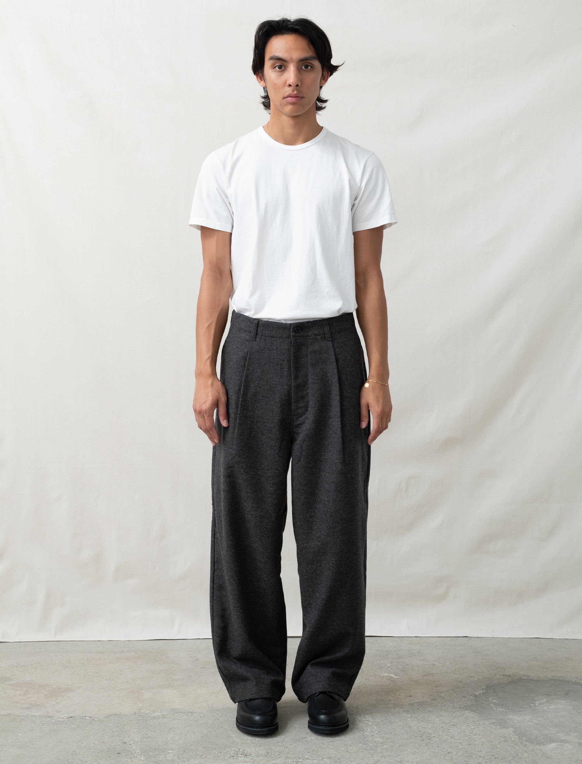 Stilly by hand wide pants in charcoal 