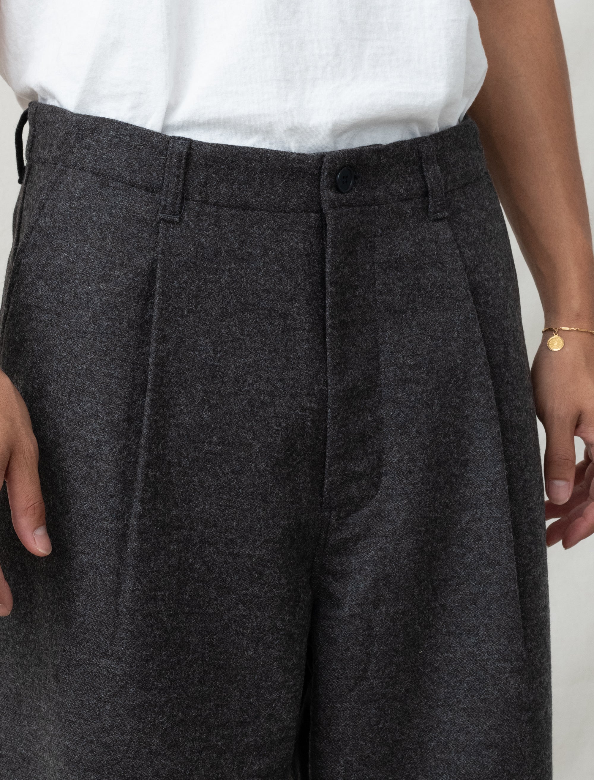 Stilly by hand wide pants in charcoal 