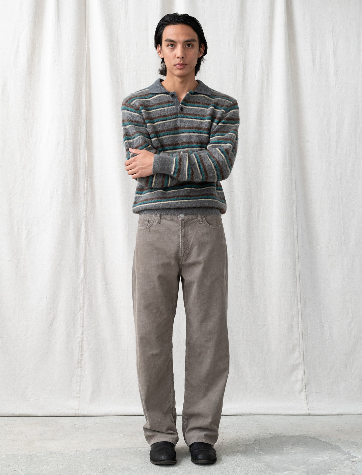 Relax Fit Vintage Corduroy Pants (Taupe)