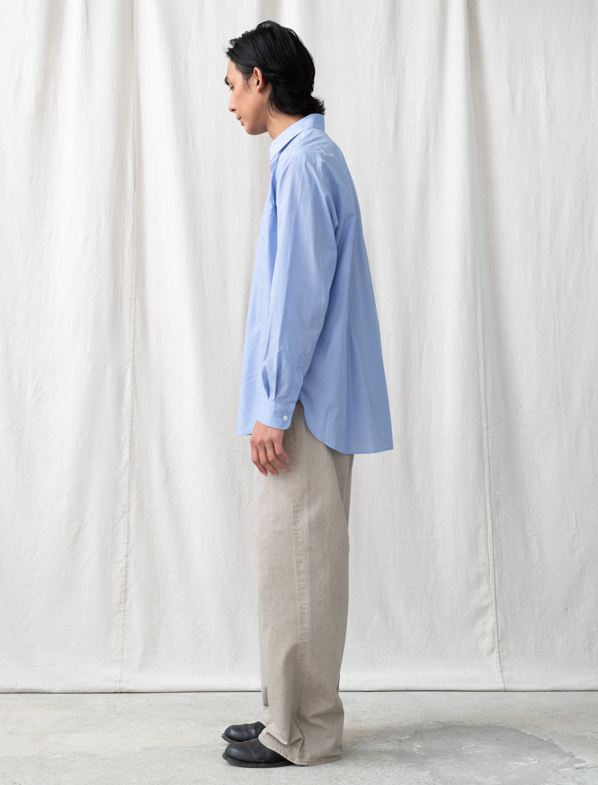 Loose Color Denim Pants (Beige)