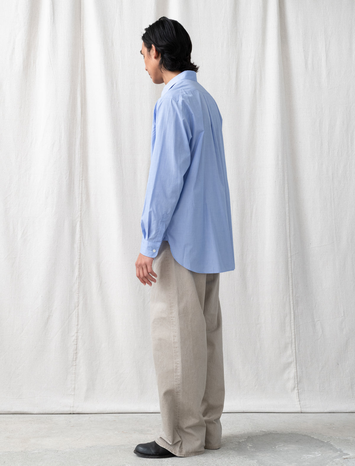 Loose Color Denim Pants (Beige)