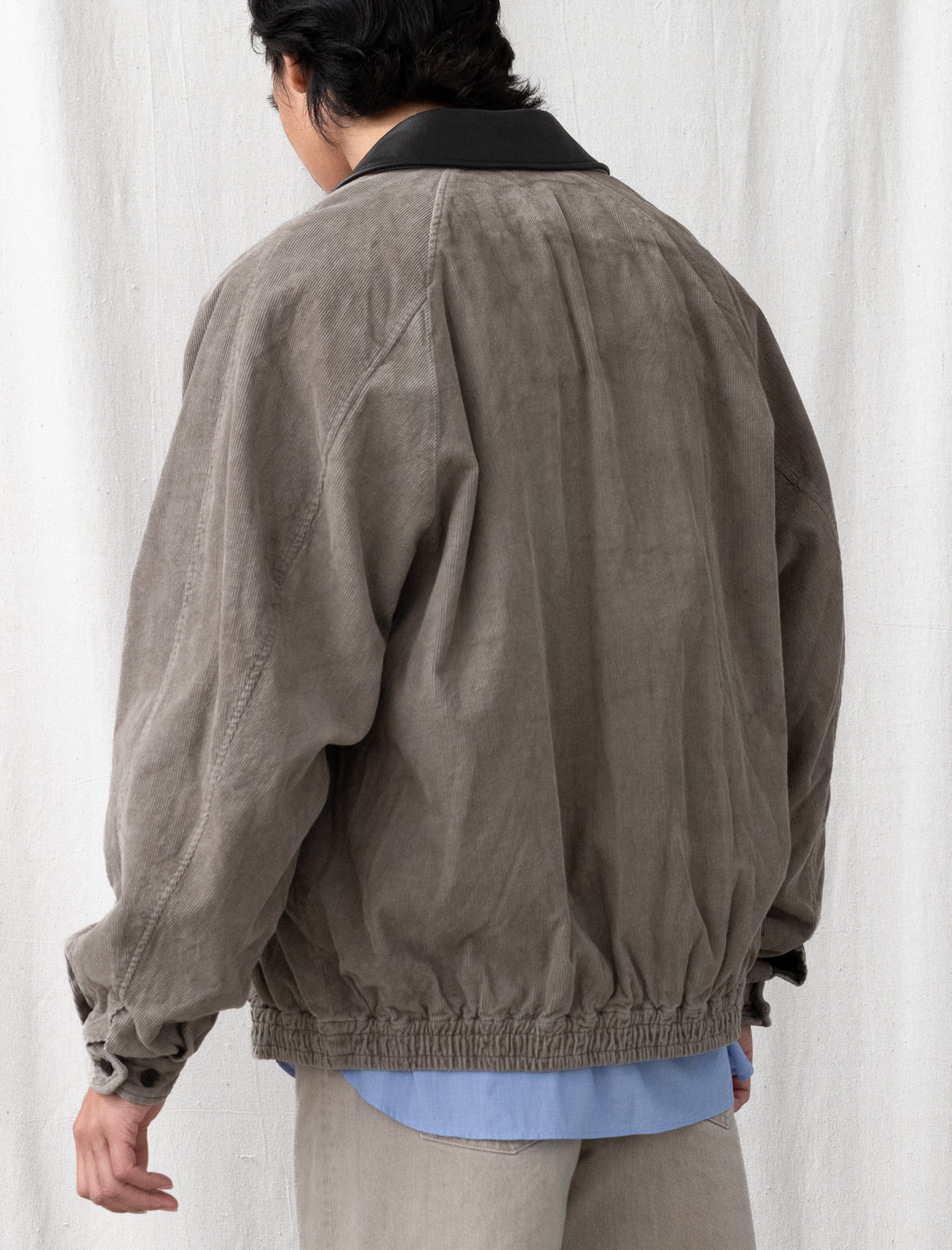 Vintage Corduroy Zip Jacket (Taupe)