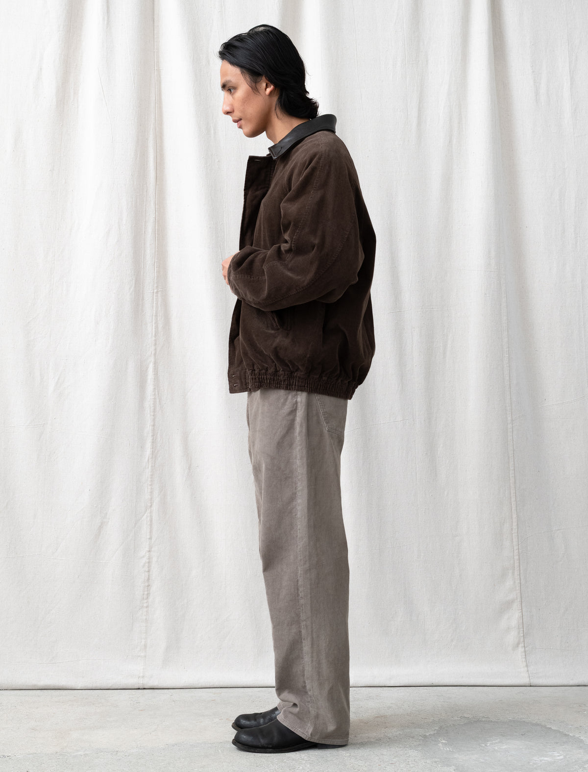 Vintage Corduroy Zip Jacket (Brown)