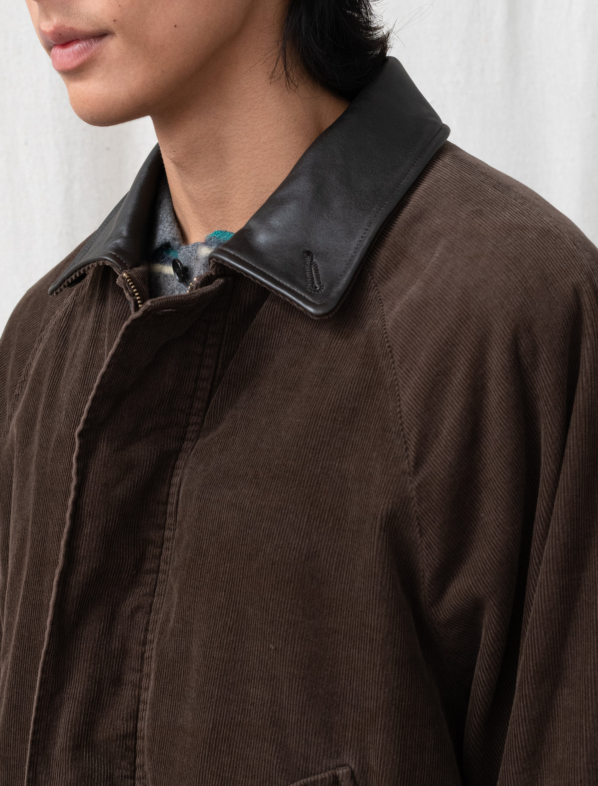 Vintage Corduroy Zip Jacket (Brown)