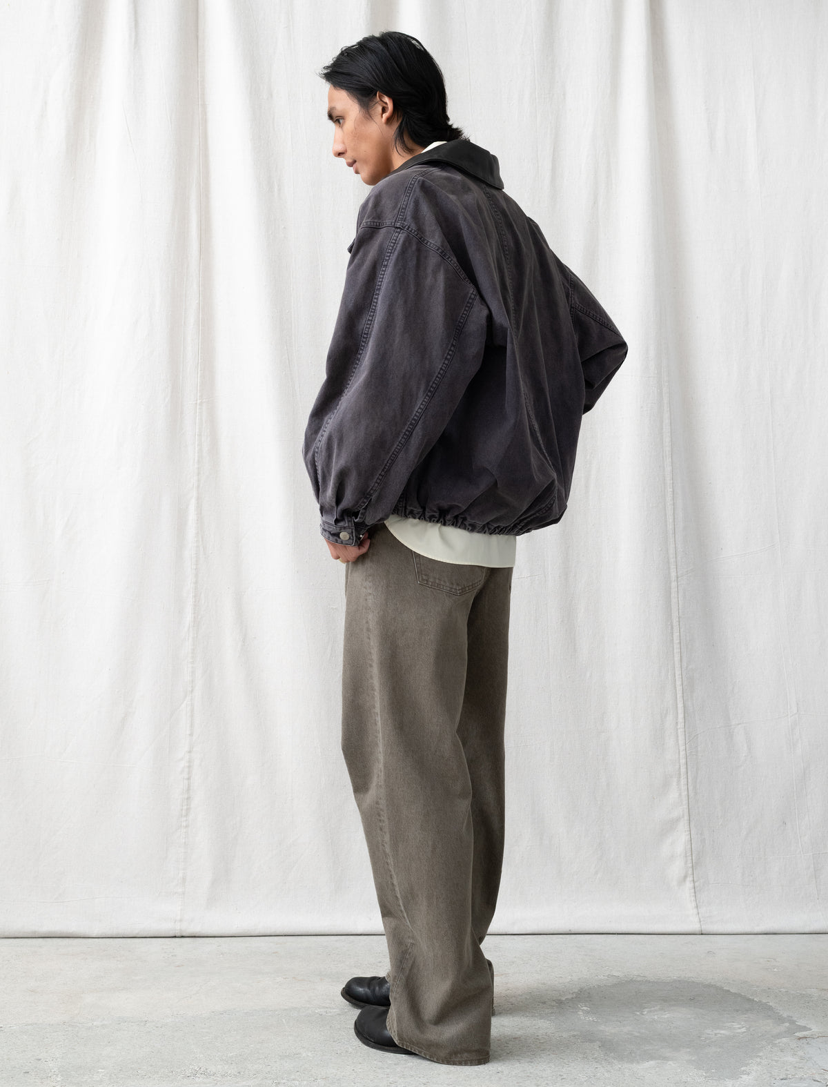 Sulfur Dyed Whipcord Vintage Jacket (Black)