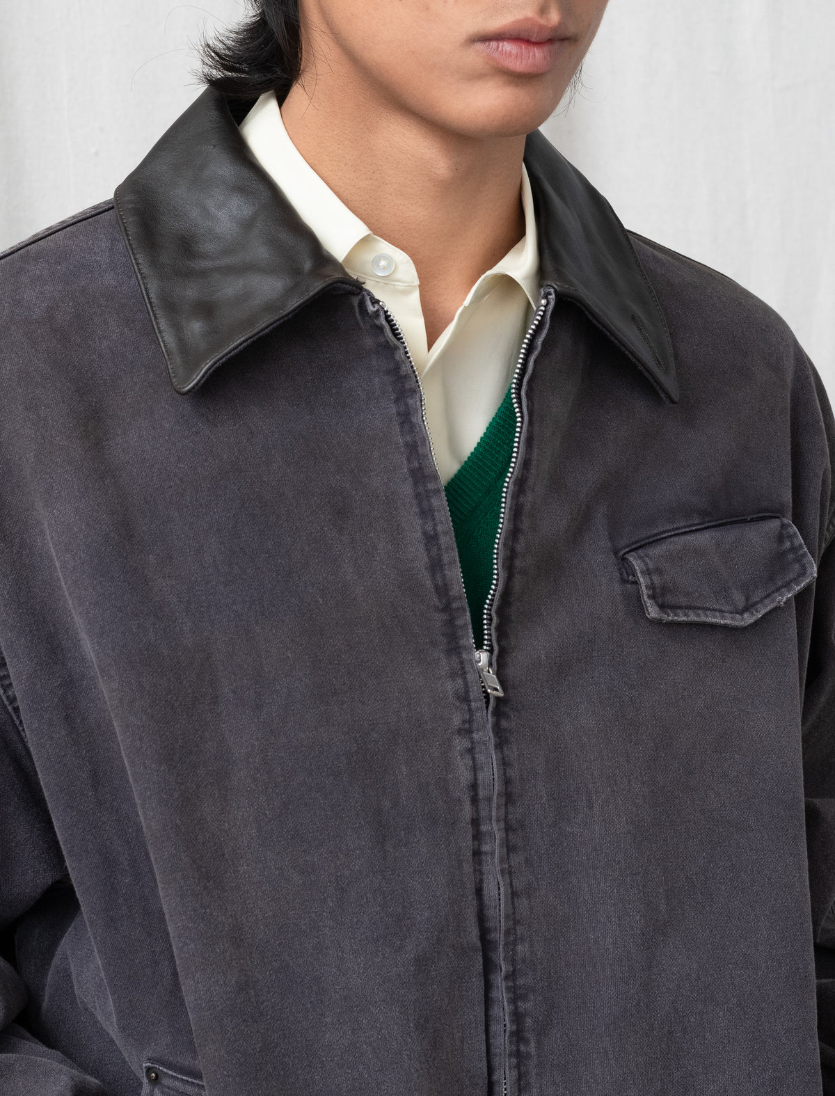 Sulfur Dyed Whipcord Vintage Jacket (Black)
