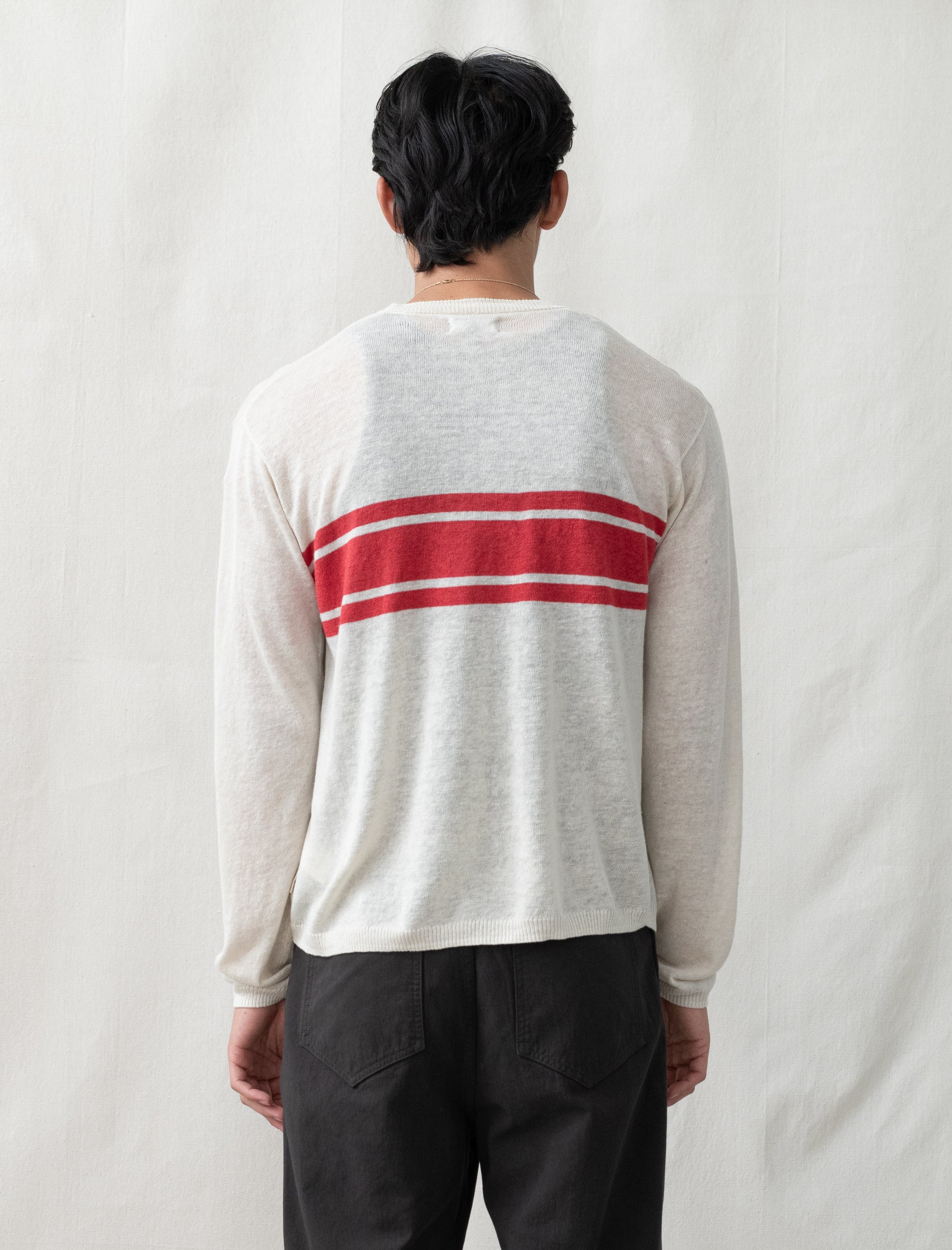 Striped Long Sleeve Sweater (Bone)