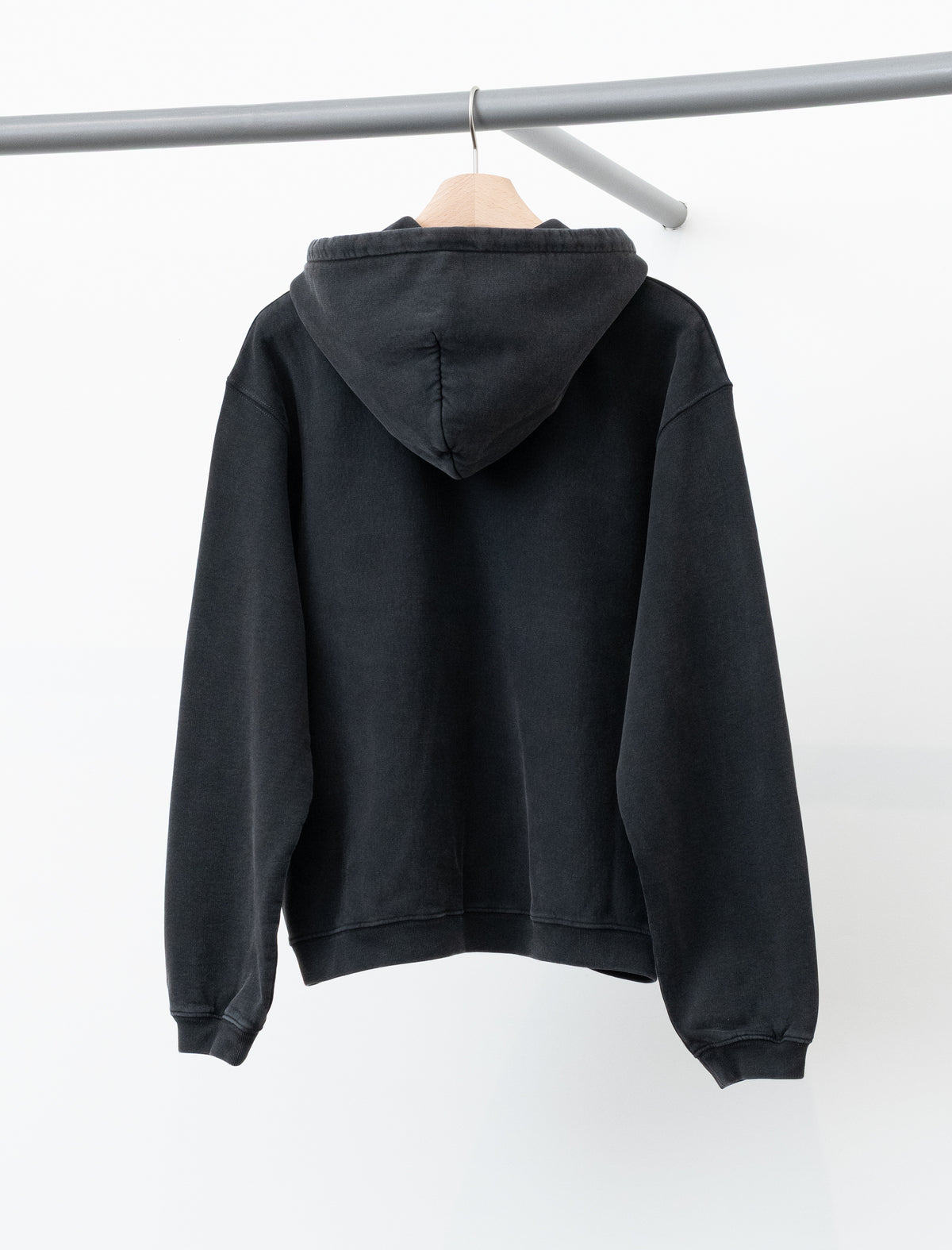 Faded Graphic Zip Hoodie (Washed Black)