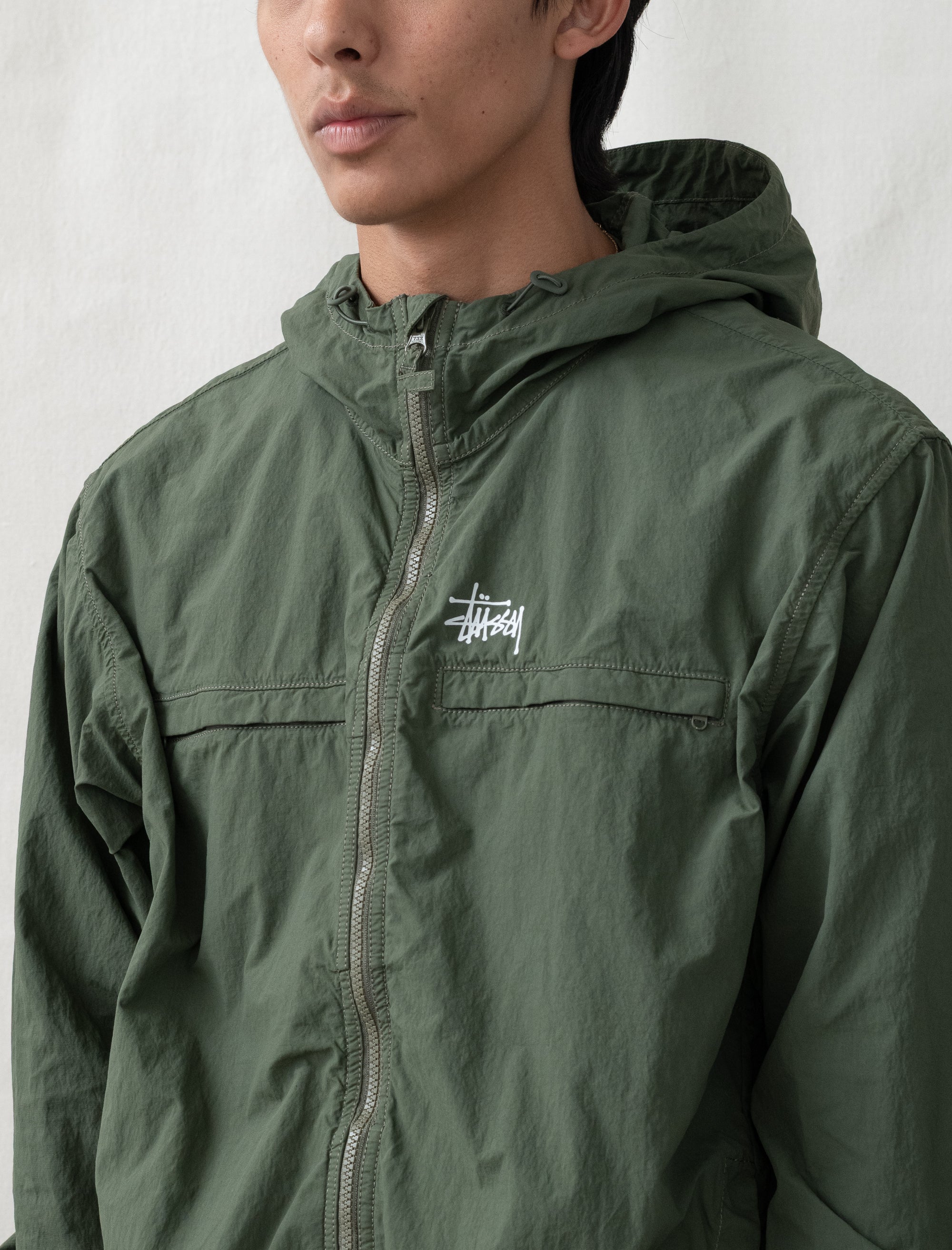 Lightweight Hooded Jacket (Olive)