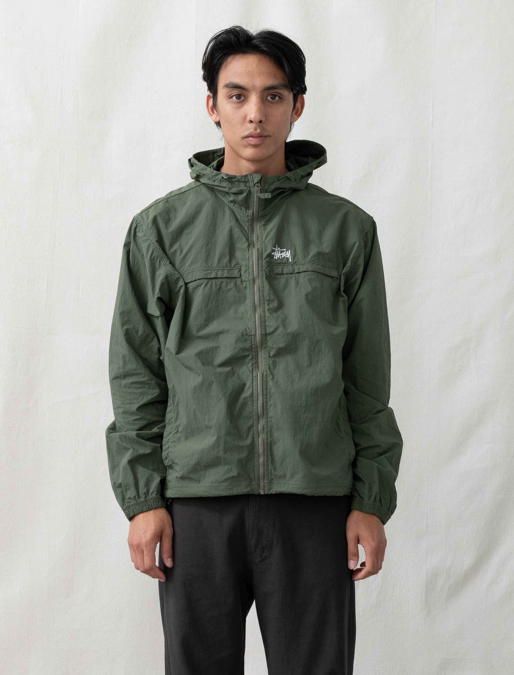 Lightweight Hooded Jacket (Olive)