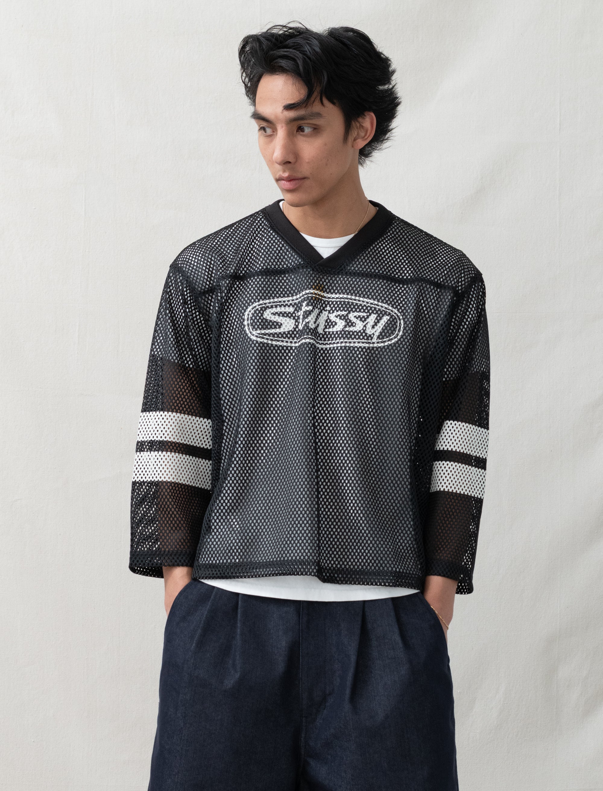 stussy Trucker Team Jersey (Black)