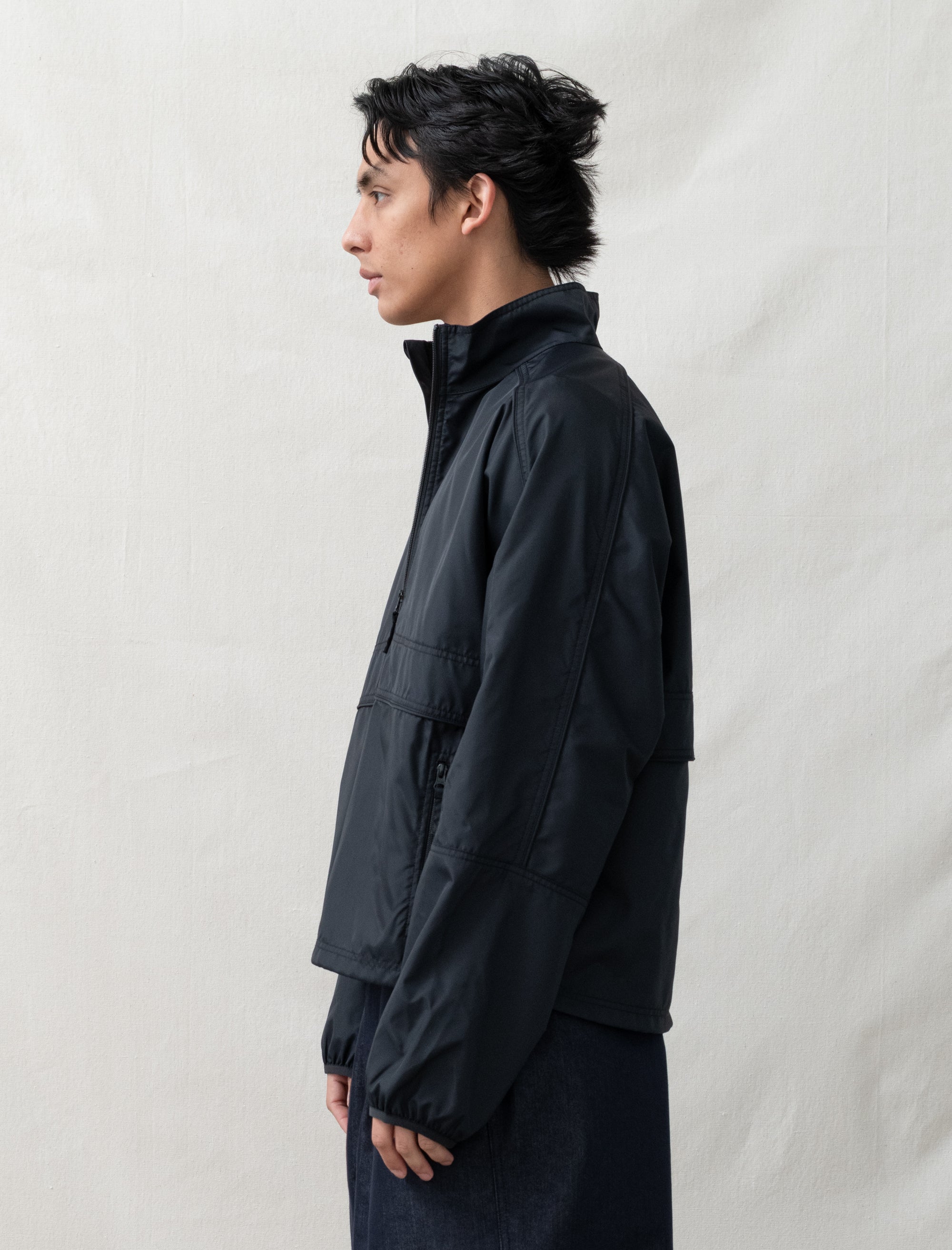 stussy Lightweight Pullover Jacket (Black)