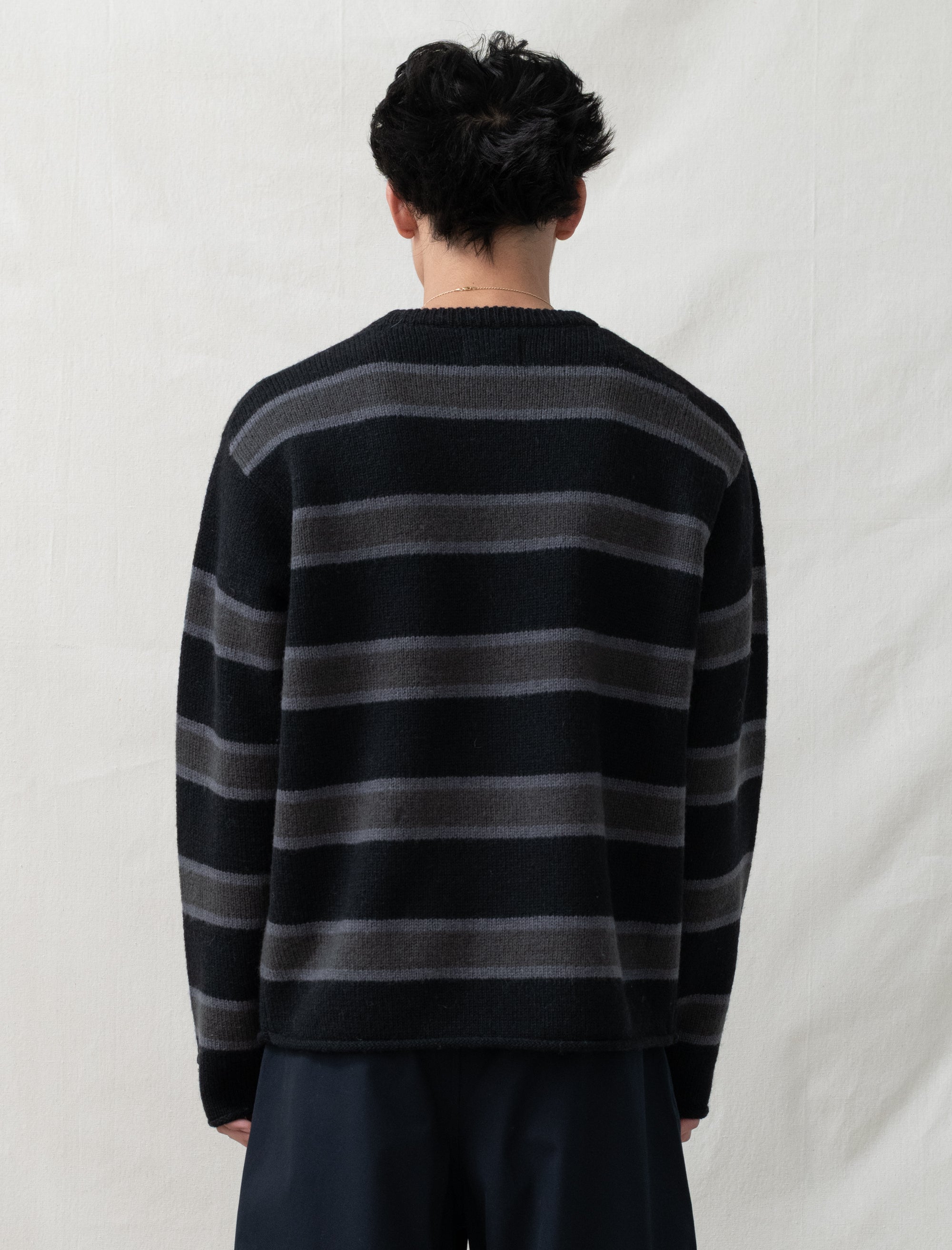 stussy Striped Wool Sweater (Black)