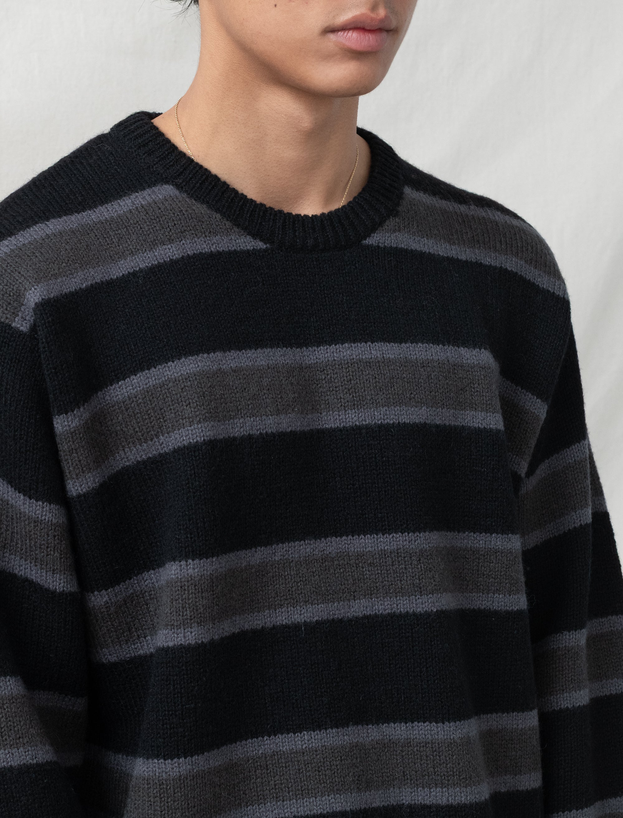 stussy Striped Wool Sweater (Black)