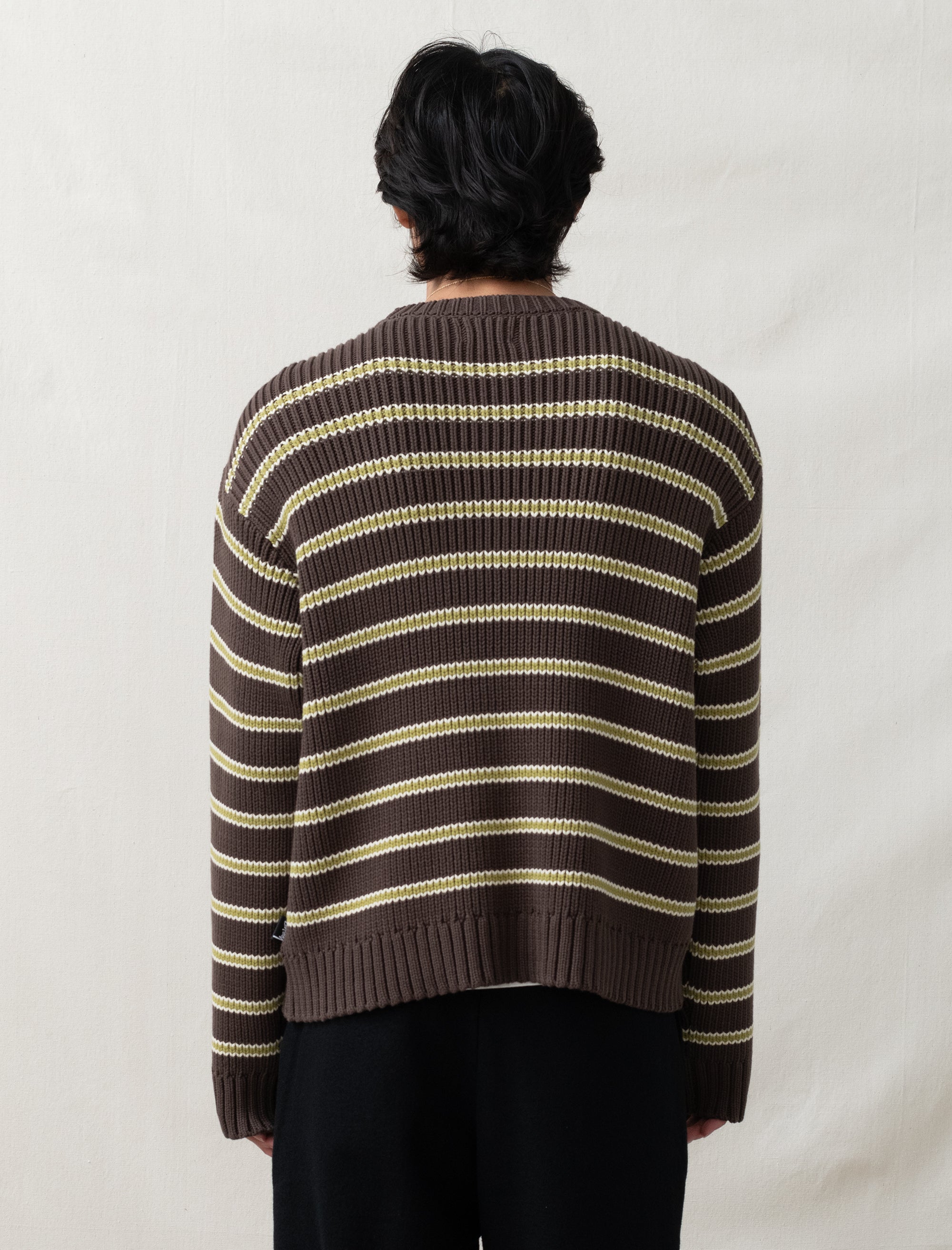  - Striped Sweater (Forest)