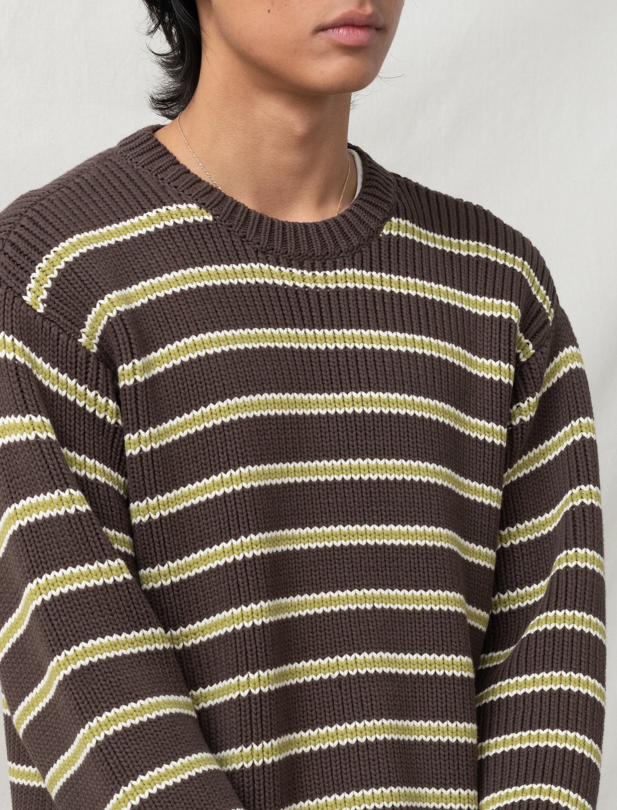  - Striped Sweater (Forest)