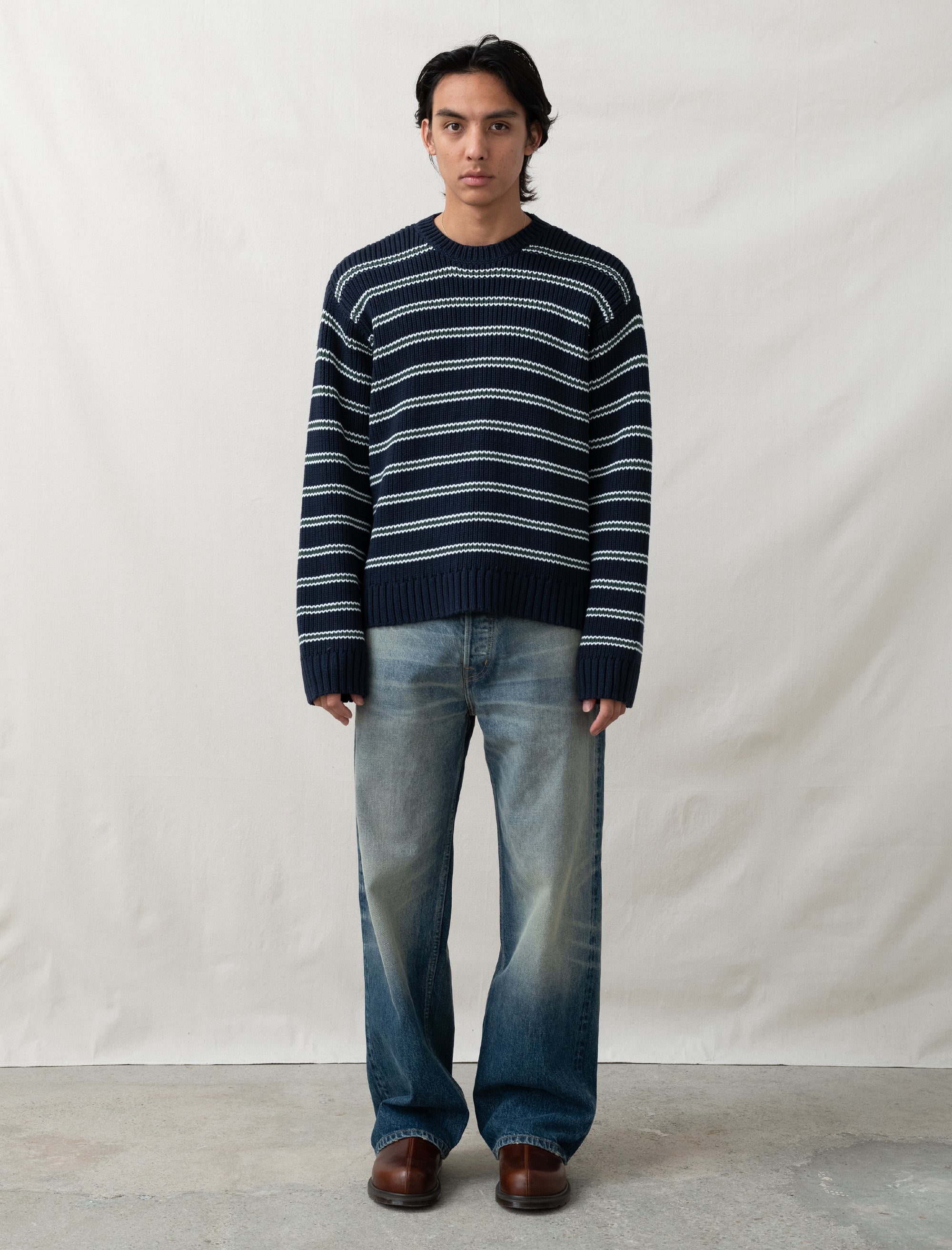  - Striped Sweater (Ocean)