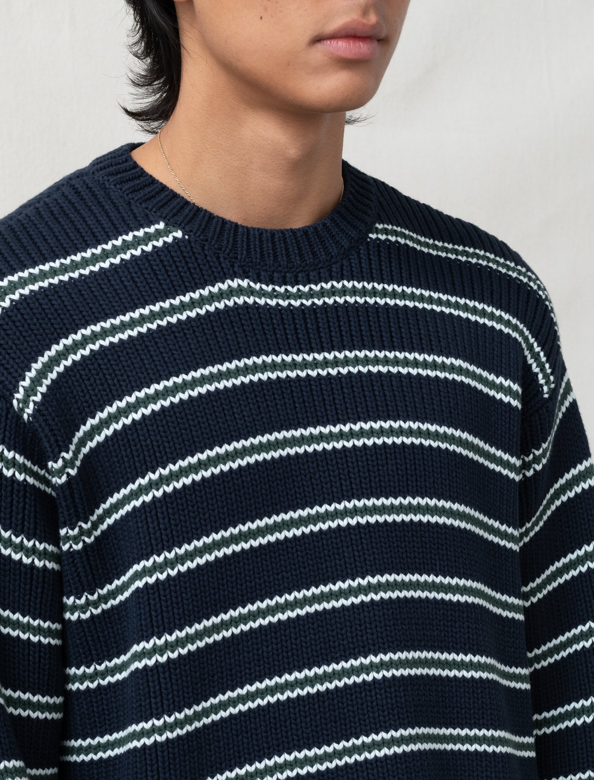 - Striped Sweater (Ocean)