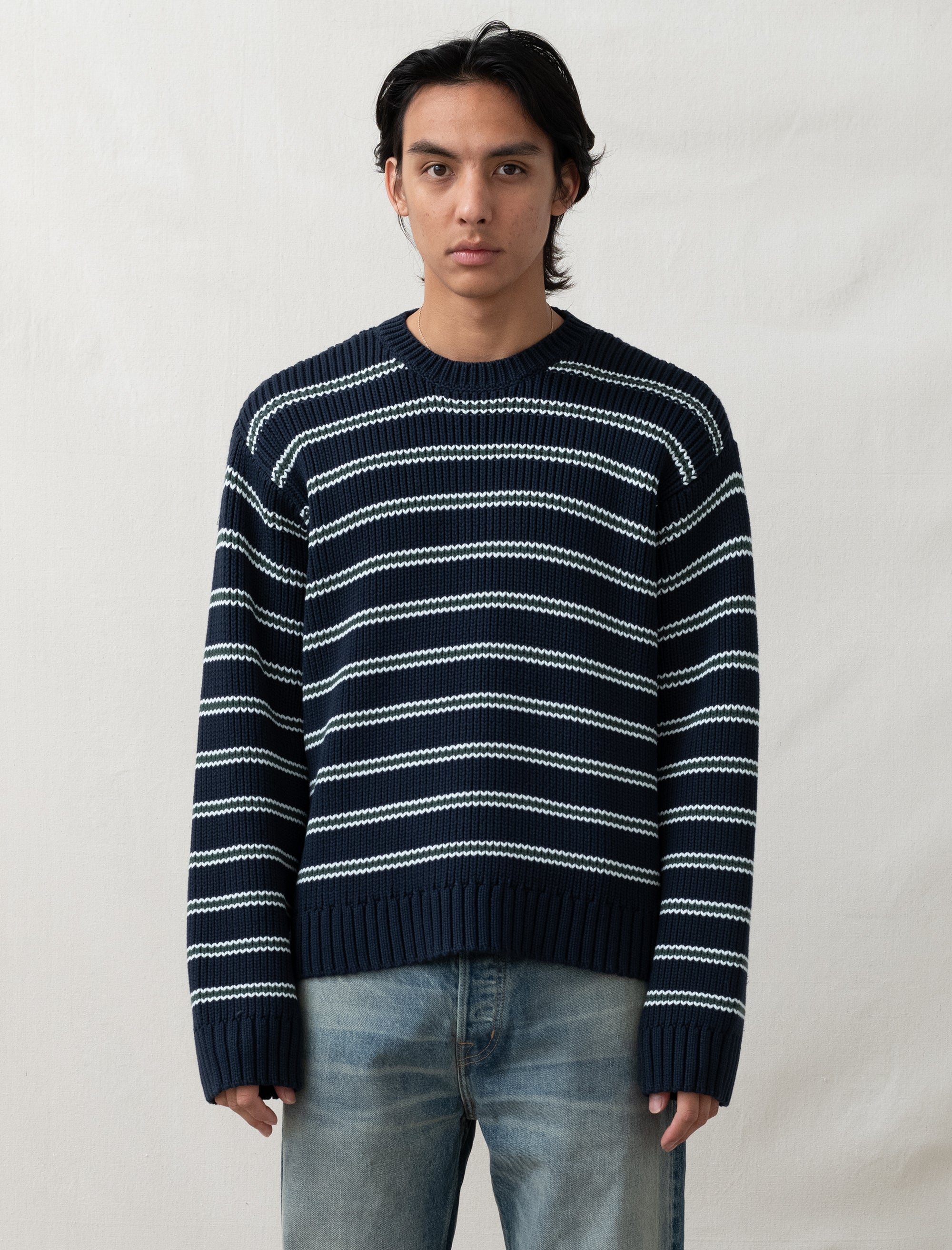  - Striped Sweater (Ocean)