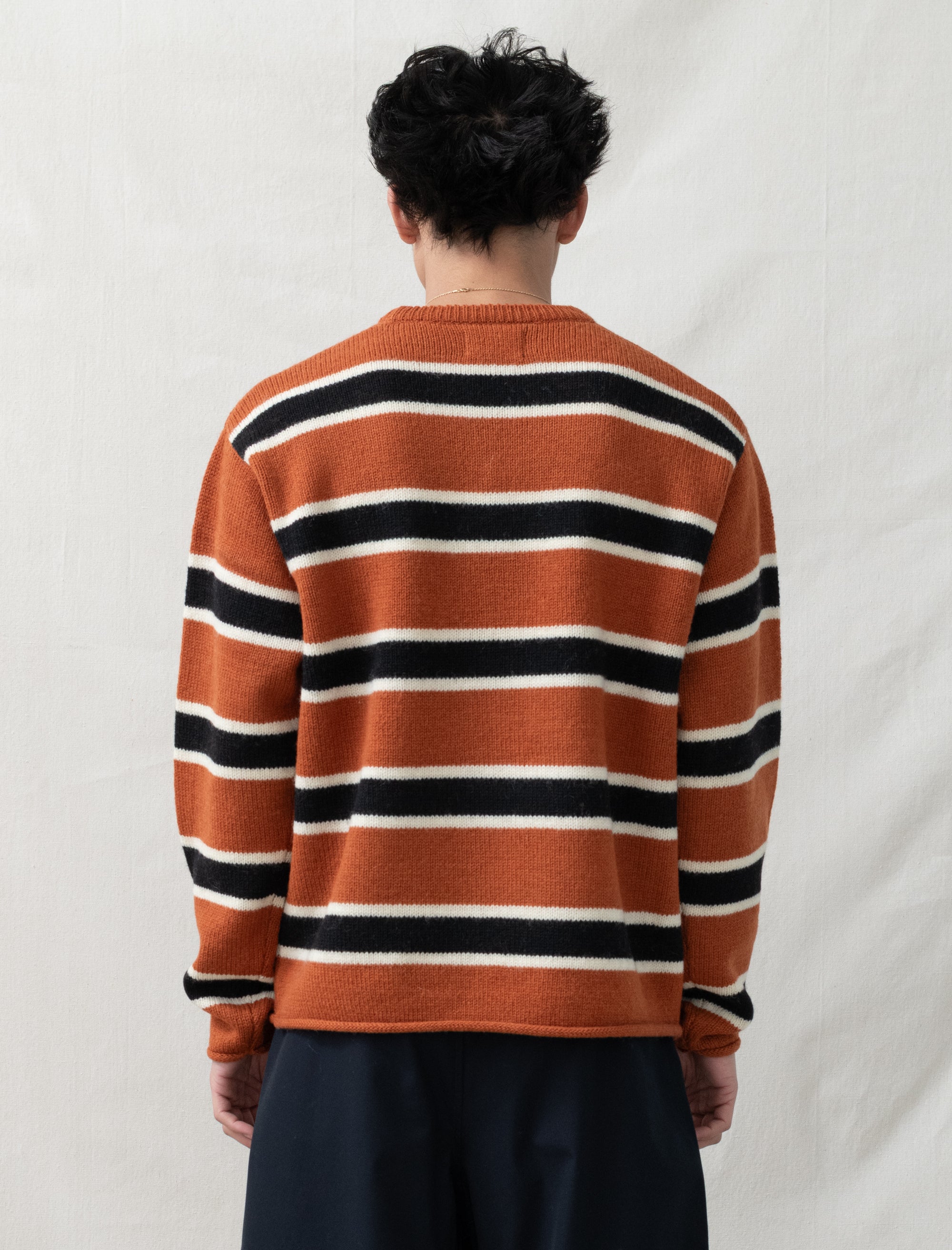 stussy Striped Wool Sweater (Umber)