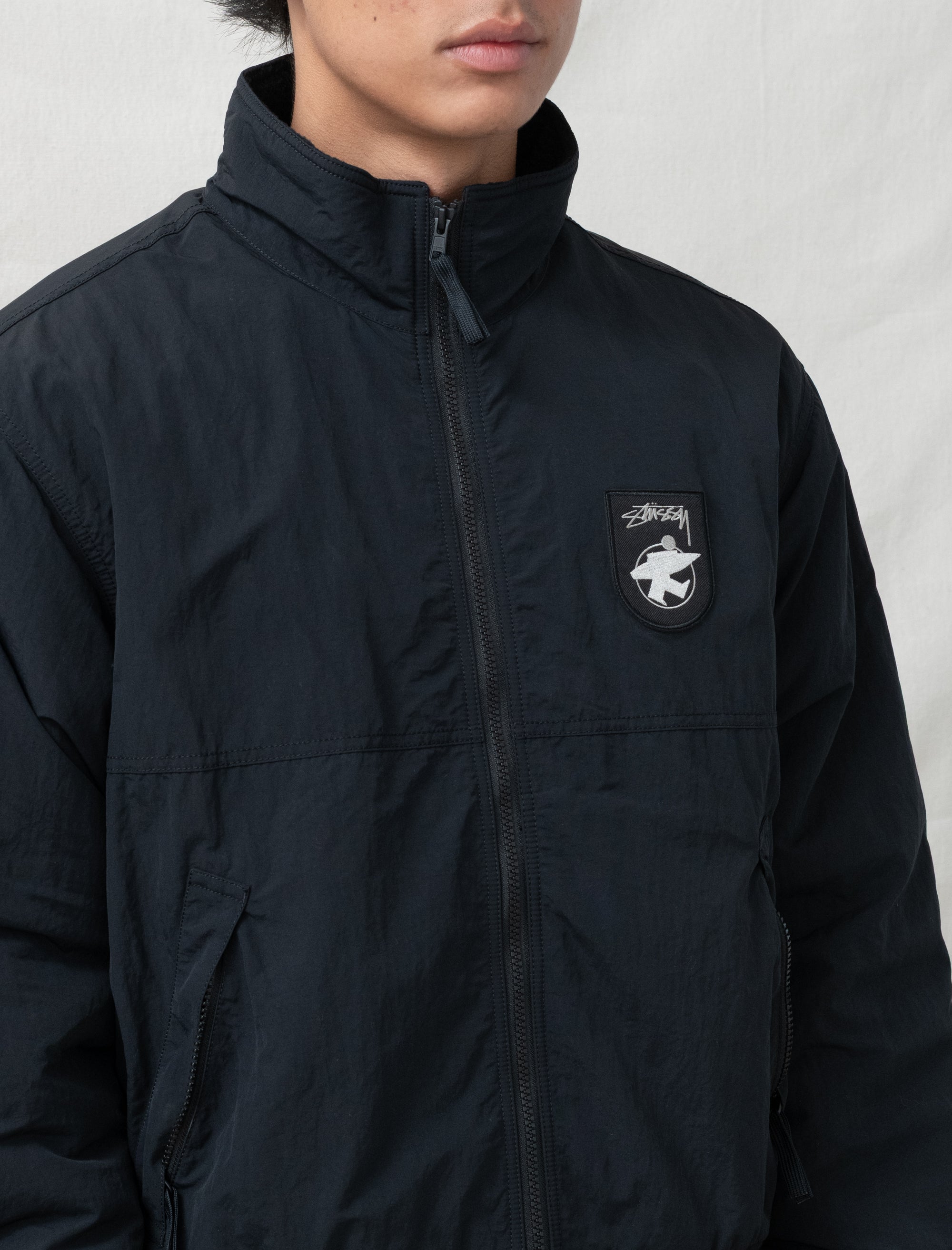 stussy Polar Fleece Lined Jacket (Black)