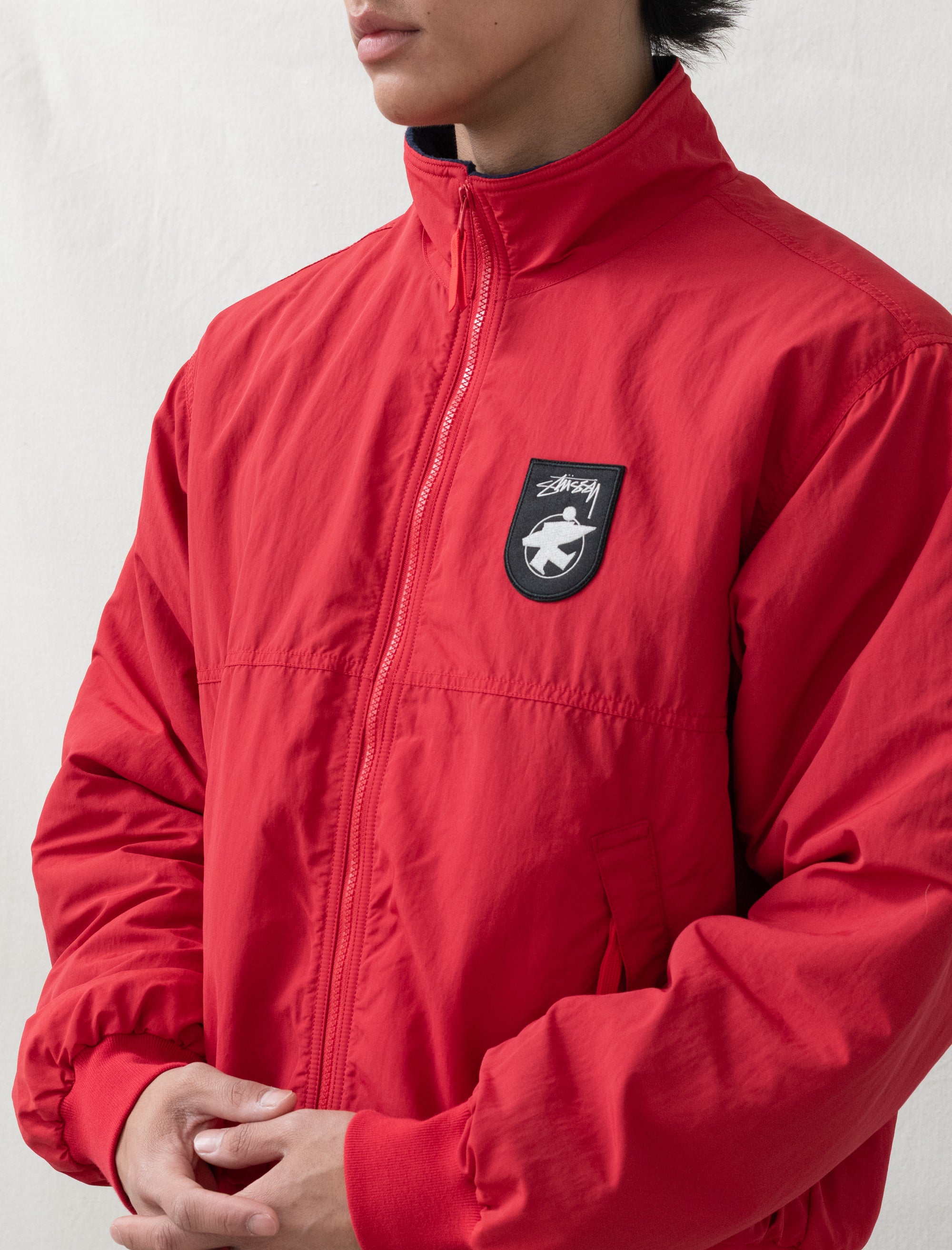 stussy Polar Fleece Lined Jacket (Red)