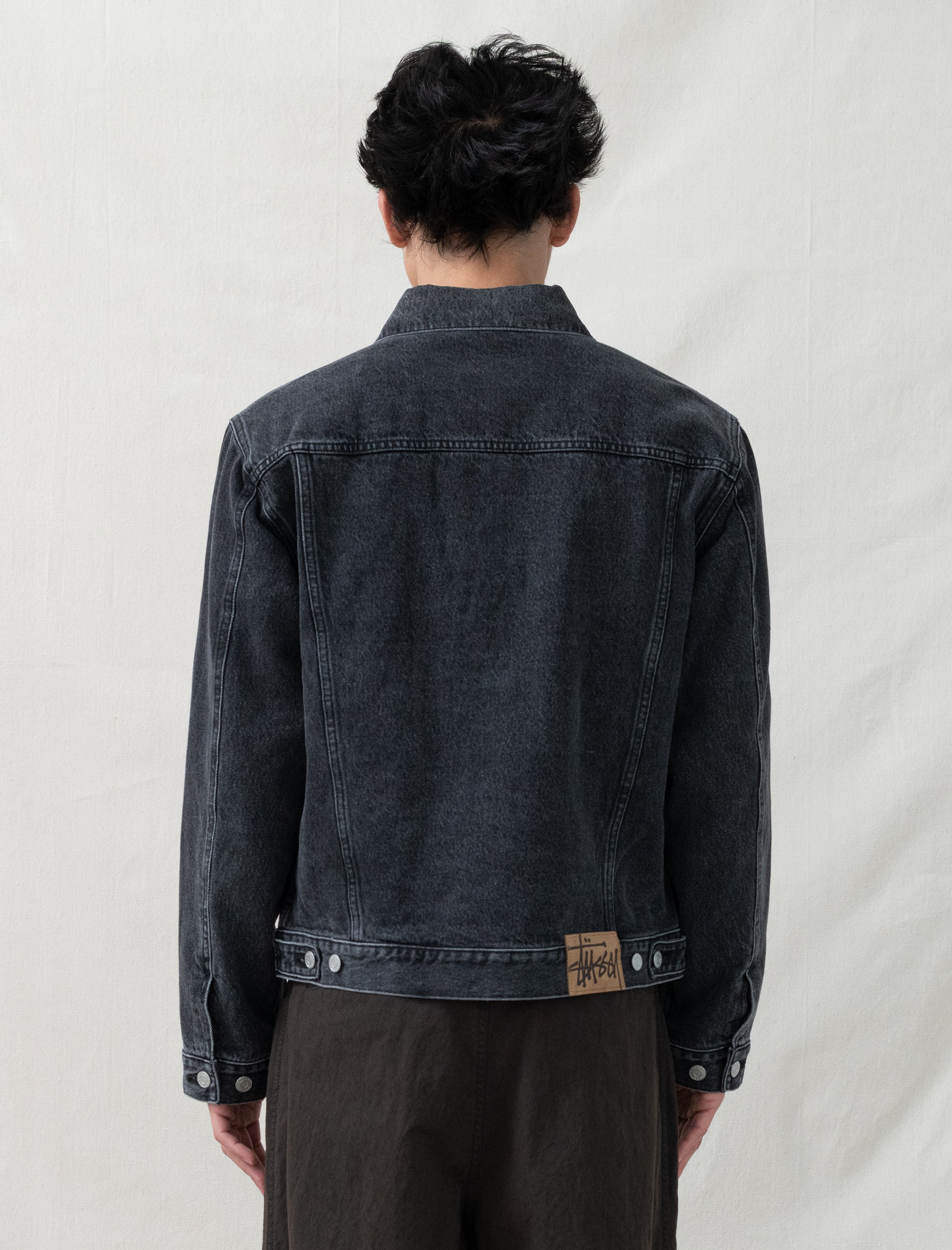 stussy Lined Denim Trucker (Vintage Black)