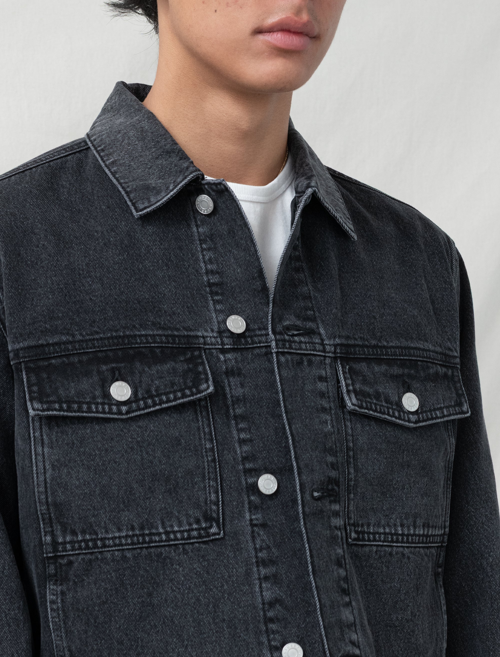stussy Lined Denim Trucker (Vintage Black)