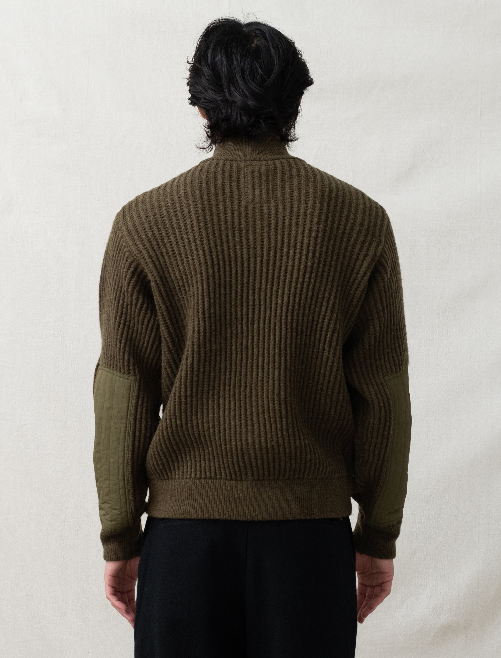  - Lambs Wool Zip Sweater (Green)