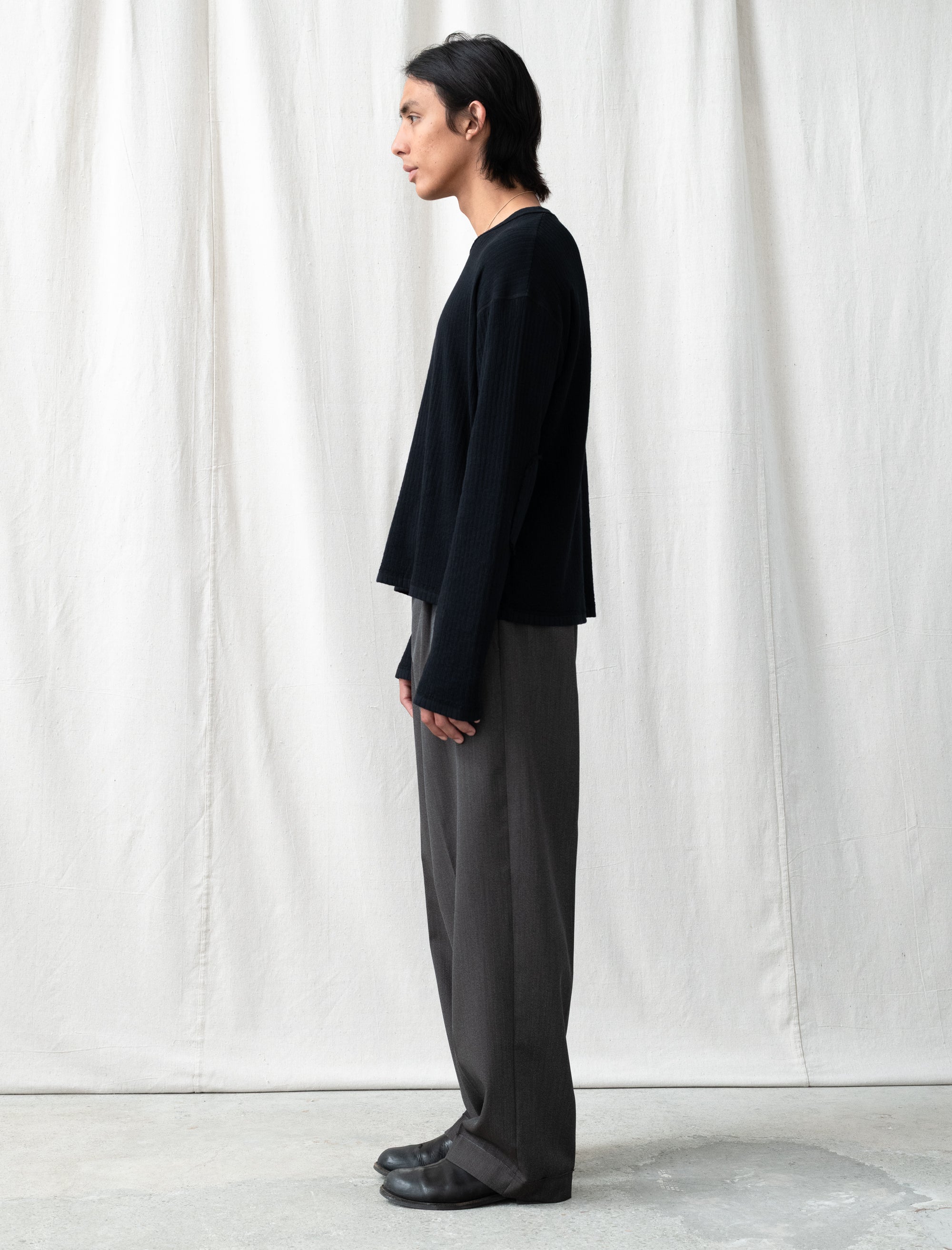 Patch Trousers (Taupe Wool Twill)