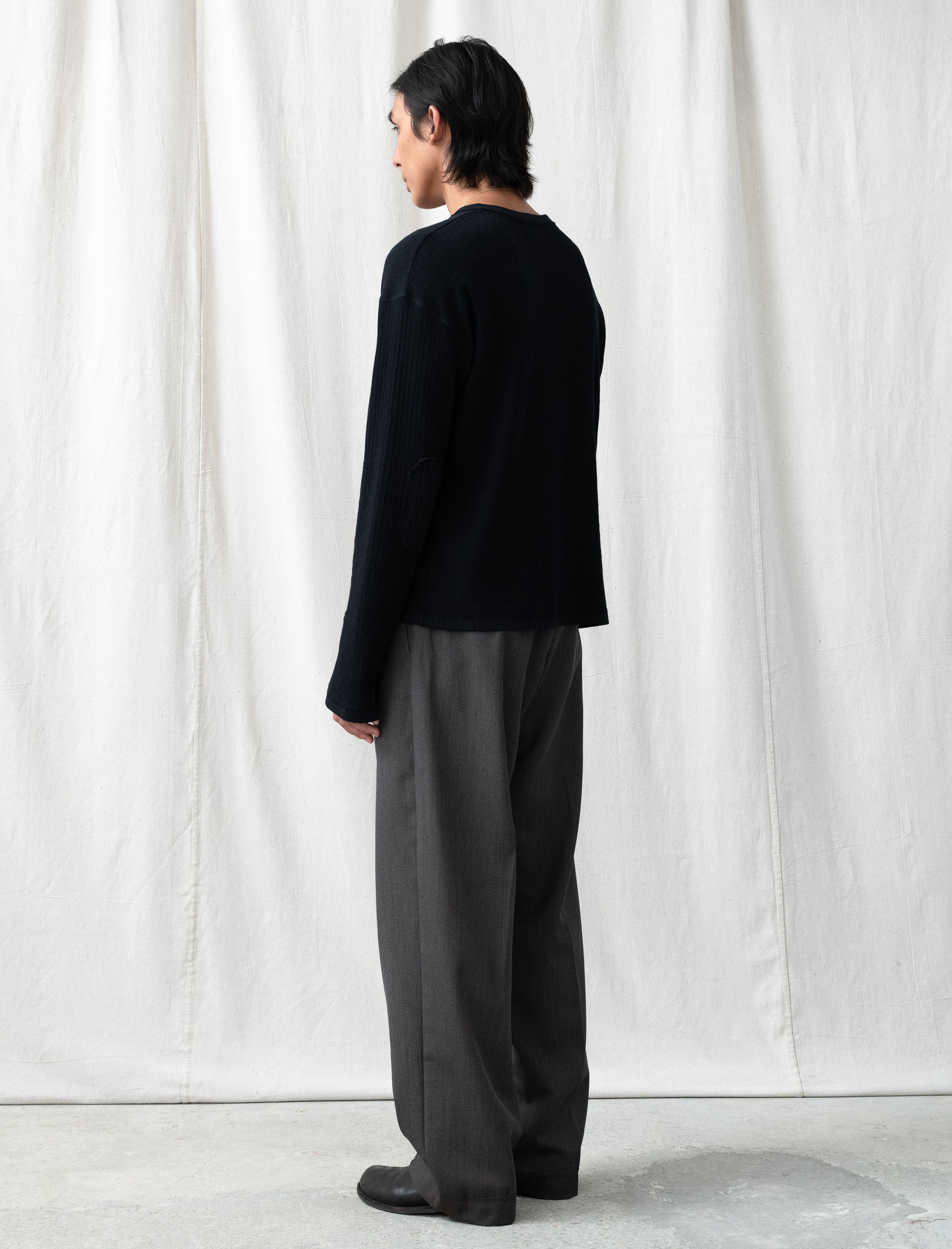 Patch Trousers (Taupe Wool Twill)