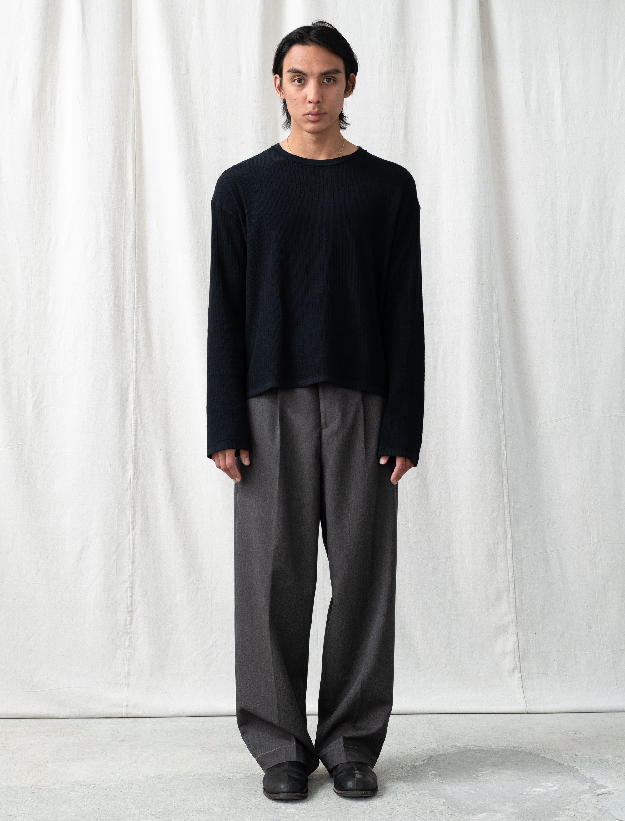 Patch Trousers (Taupe Wool Twill)