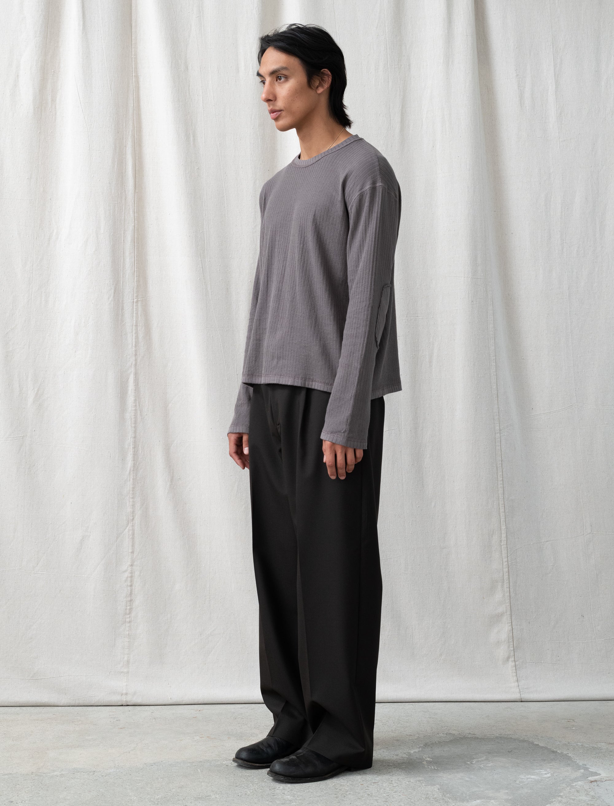 Service Trousers (Dark Brown Dry Wool)