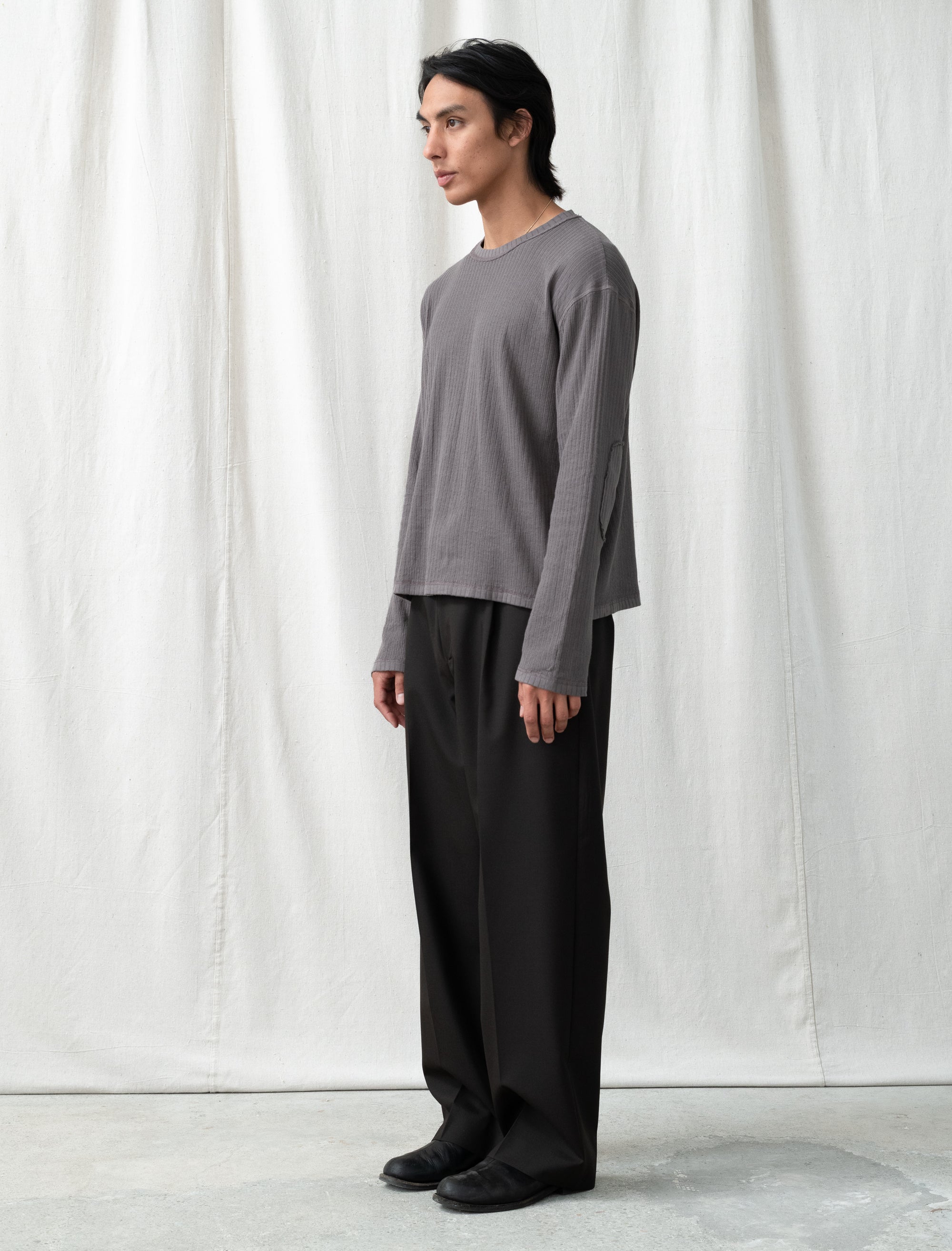 Service Trousers (Dark Brown Dry Wool)