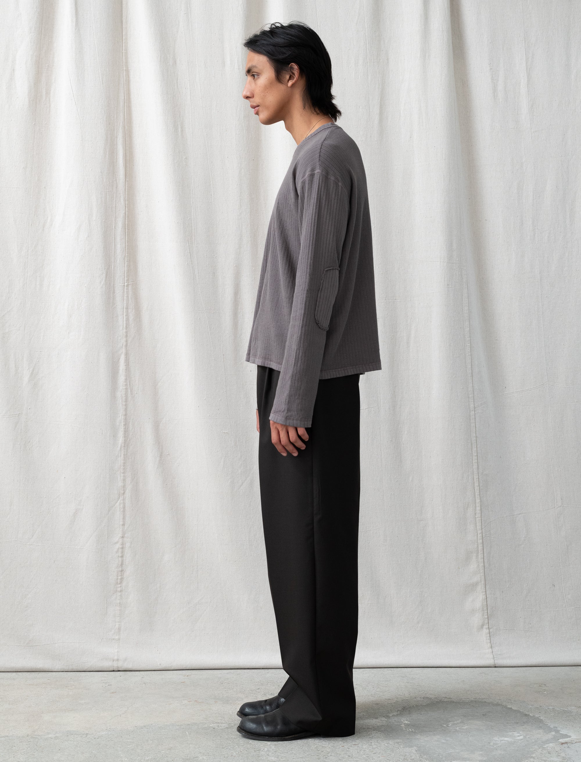 Service Trousers (Dark Brown Dry Wool)