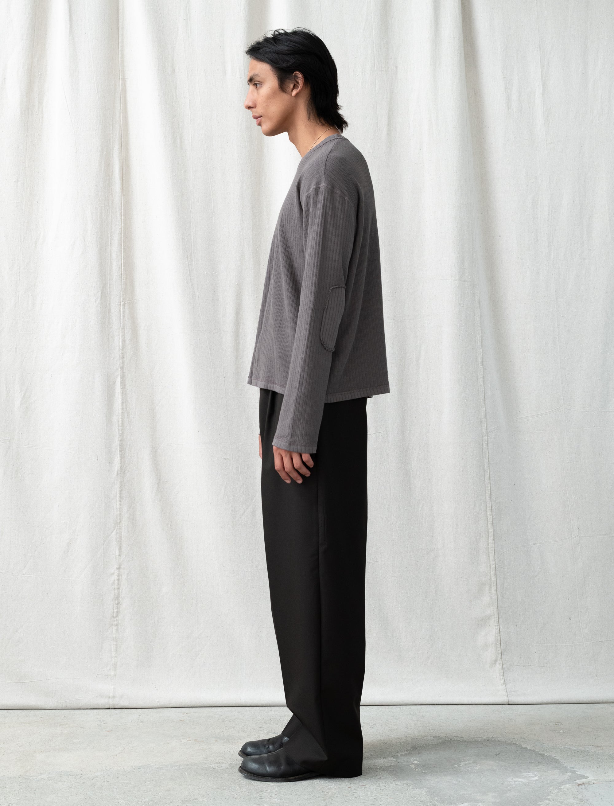 Service Trousers (Dark Brown Dry Wool)