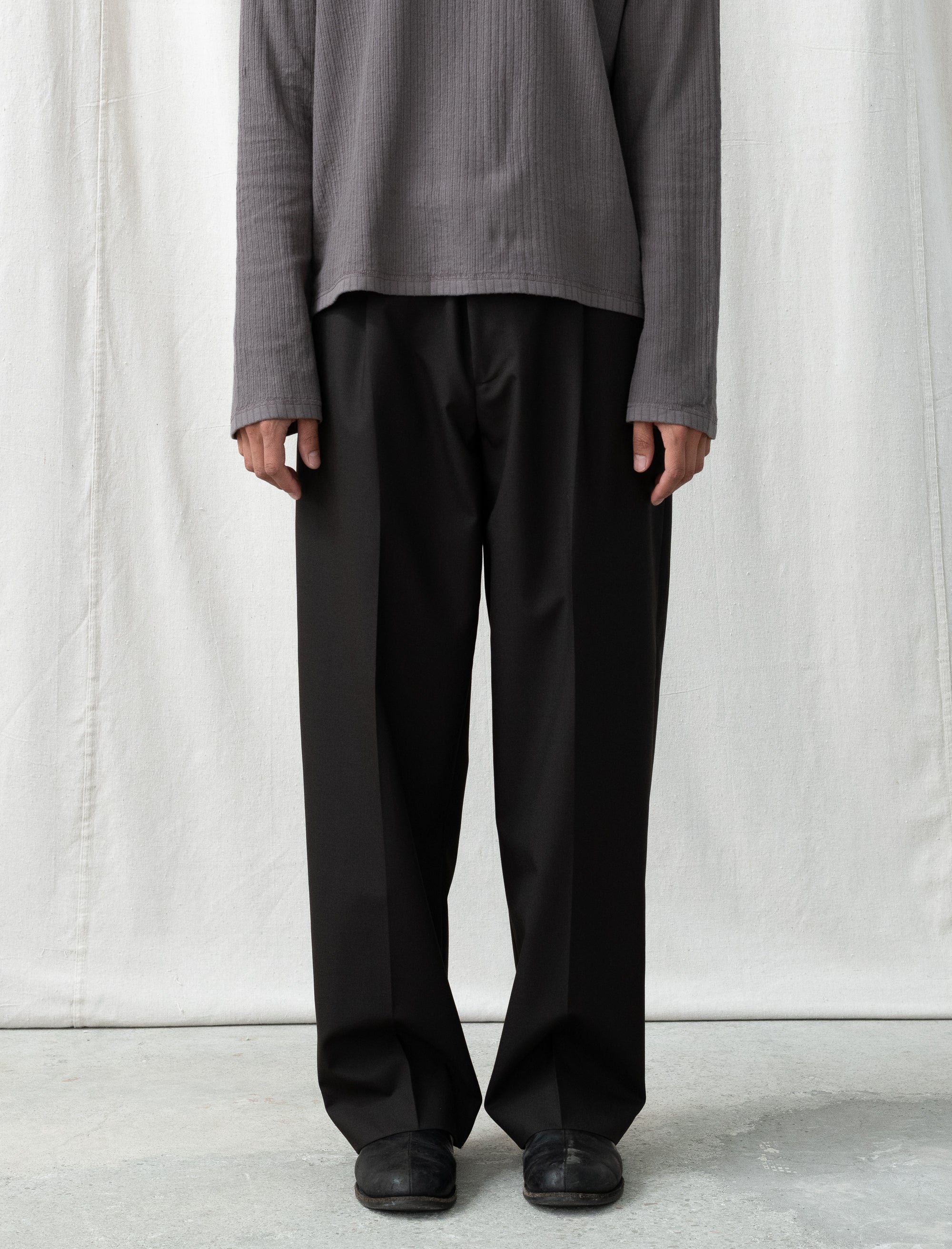 Service Trousers (Dark Brown Dry Wool)