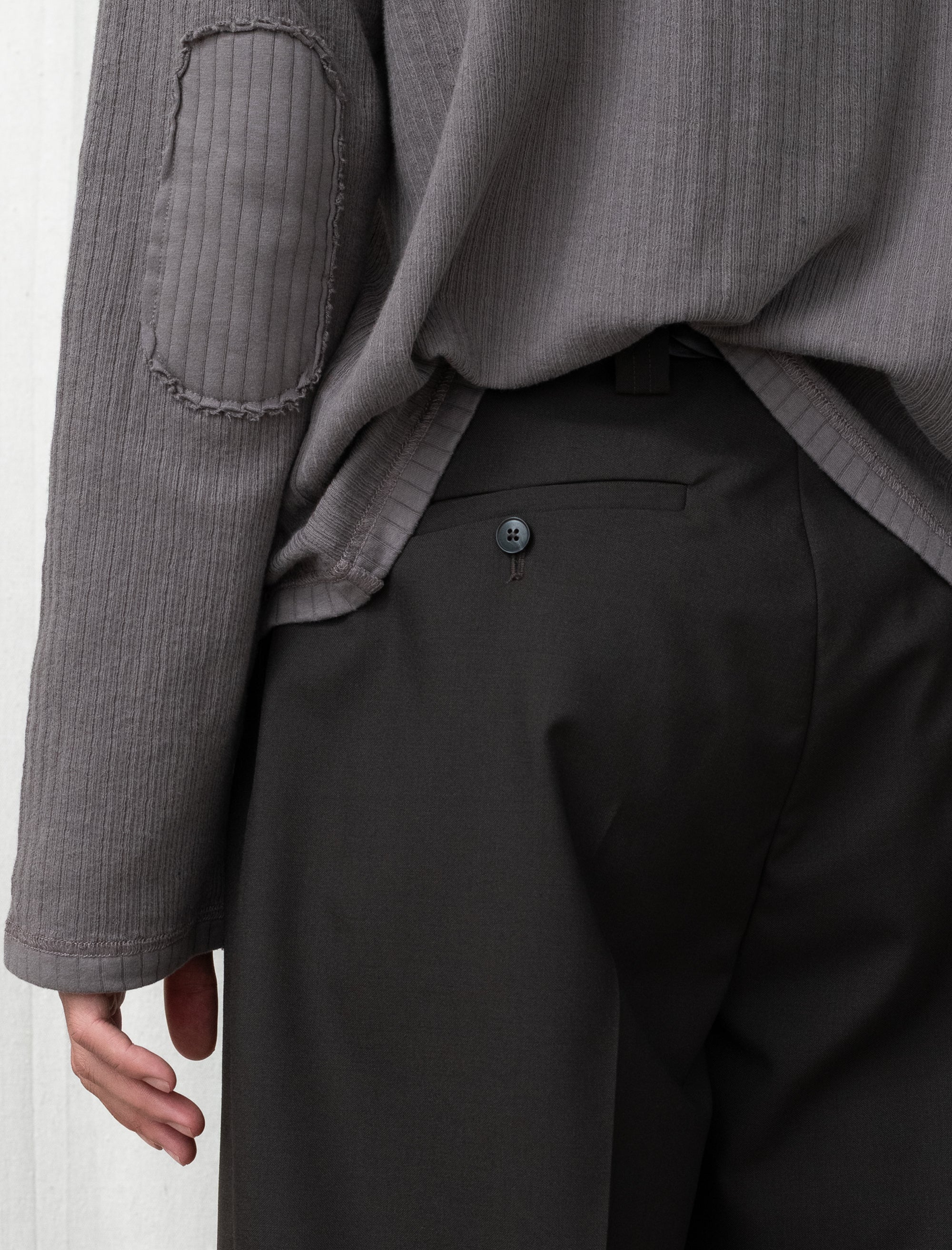 Service Trousers (Dark Brown Dry Wool)