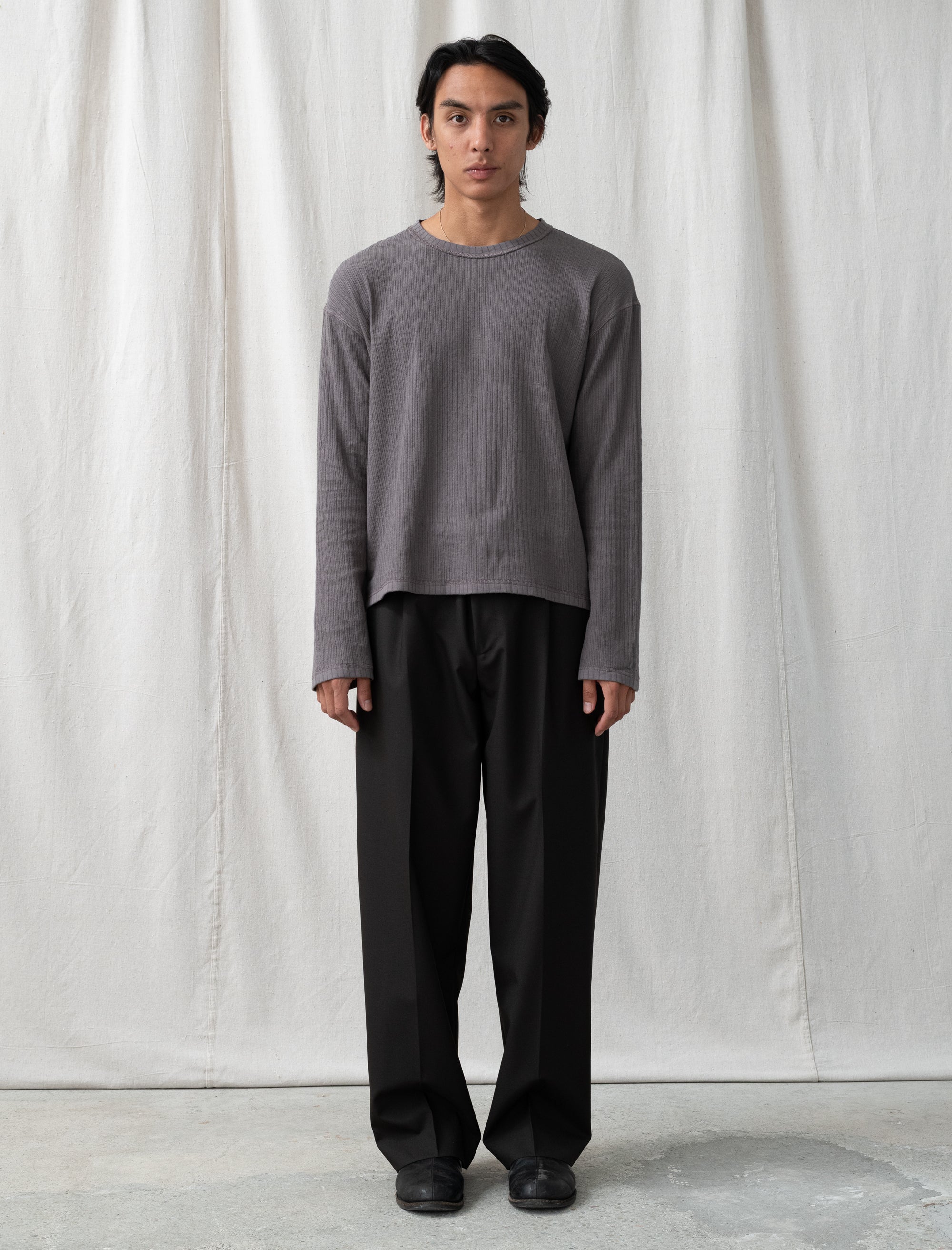 Service Trousers (Dark Brown Dry Wool)