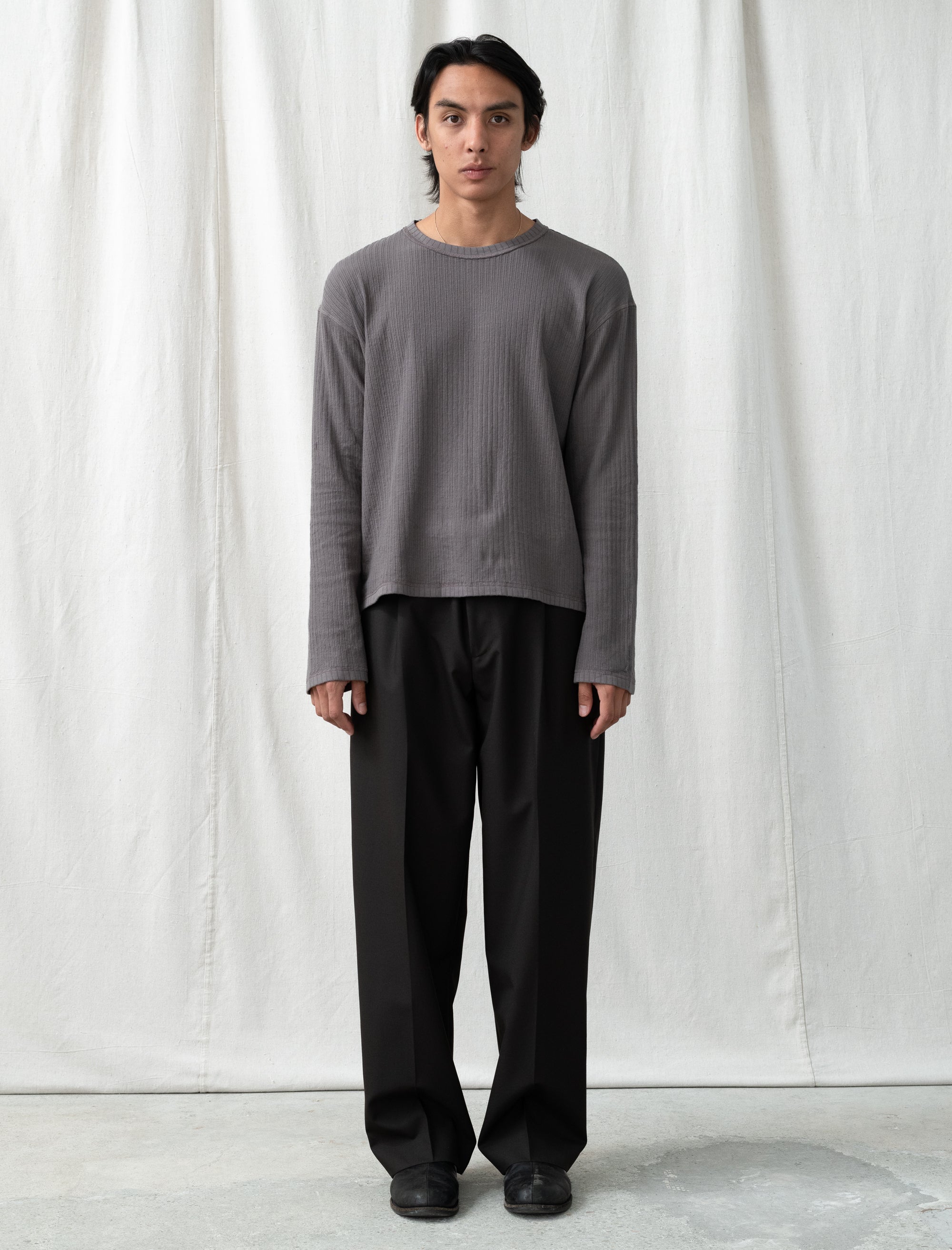 Service Trousers (Dark Brown Dry Wool)