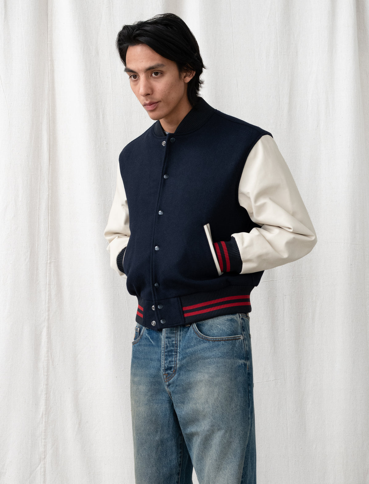 Wool Varsity (Navy)
