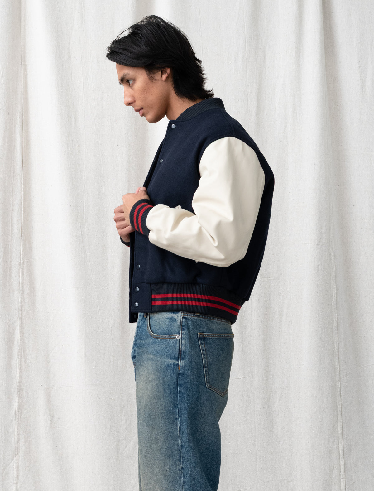 Wool Varsity (Navy)