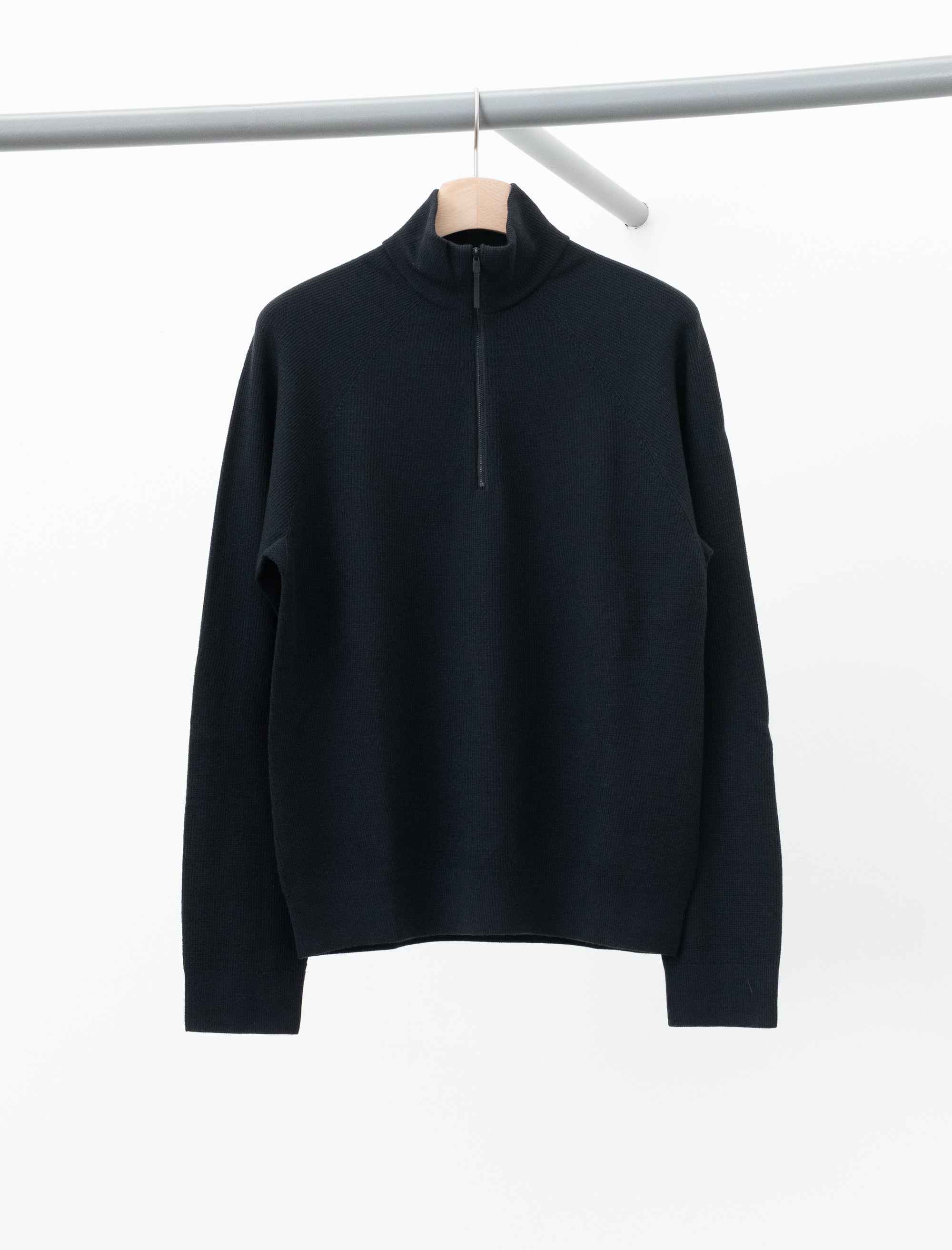 Conic Wool Half Zip (Black)