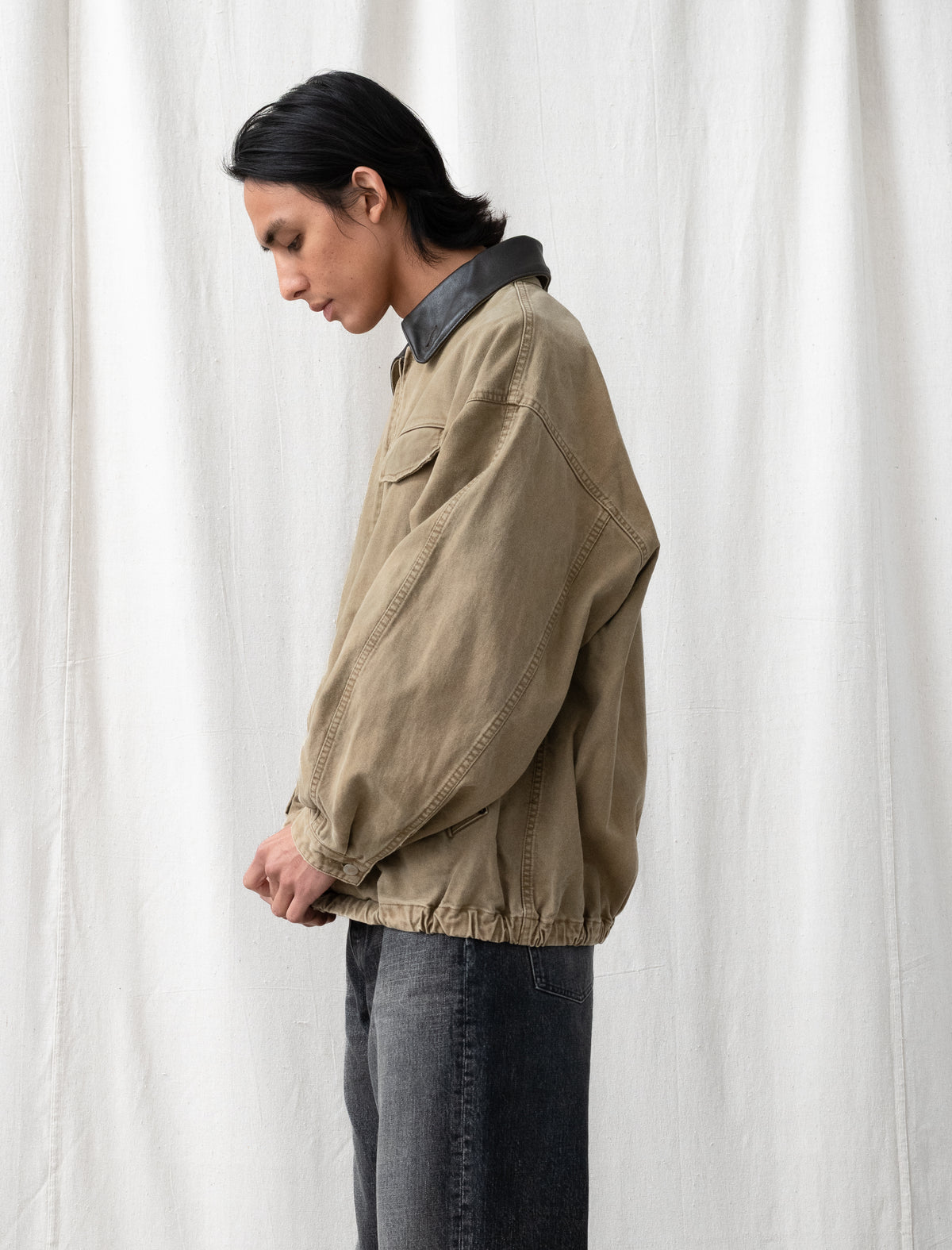 Sulfur Dyed Whipcord Vintage Jacket (Khaki)