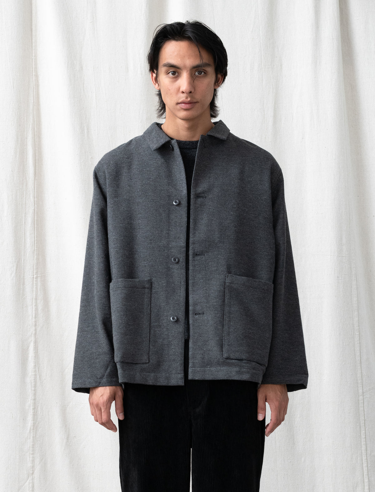 Wool Mixed Jacket (Grey)
