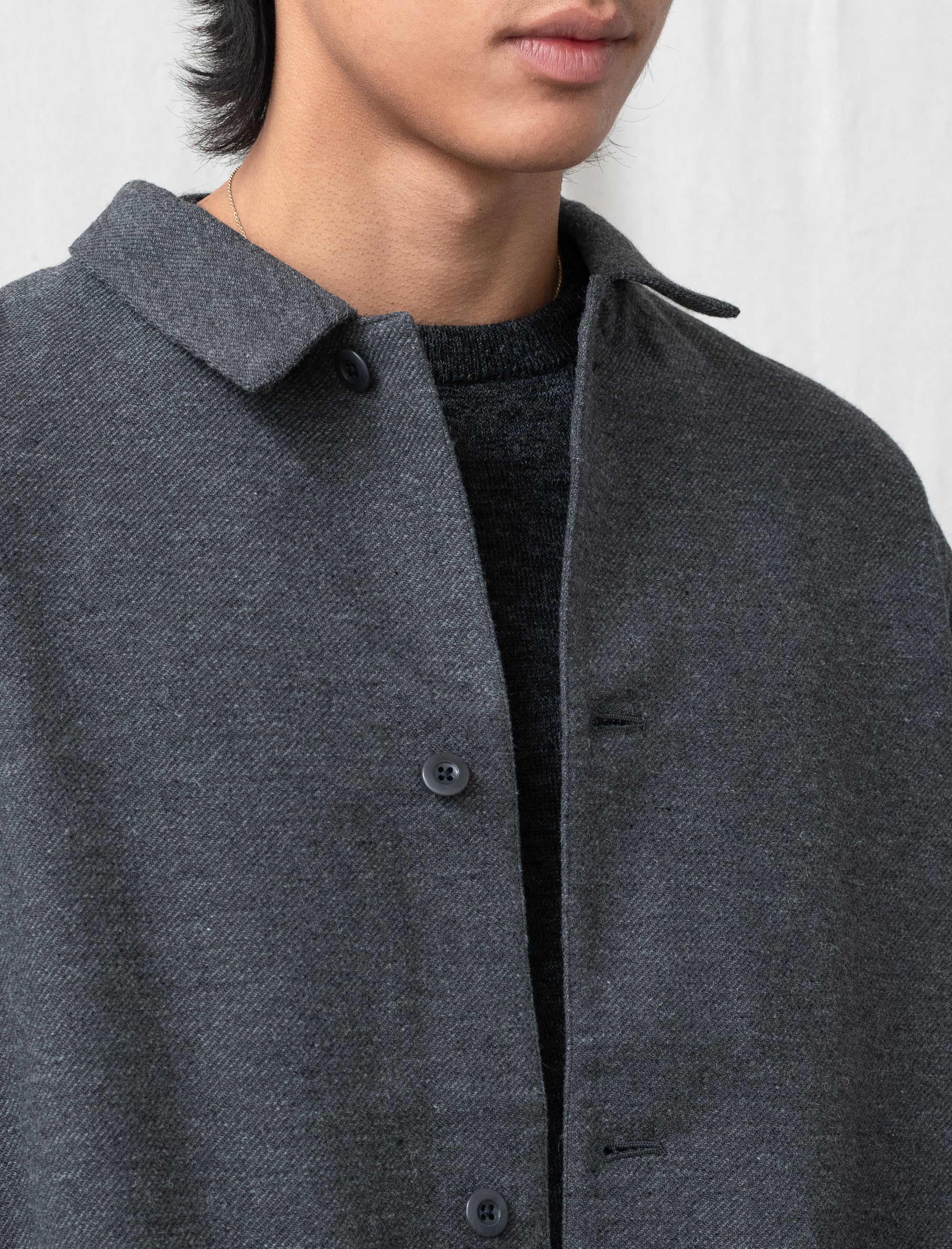 Wool Mixed Jacket (Grey)