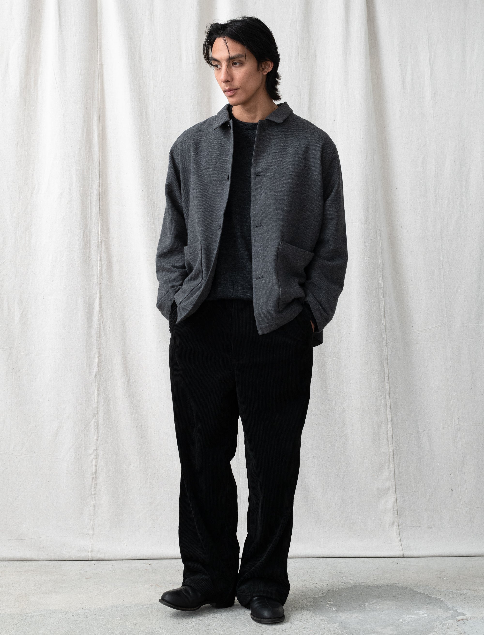 Wool Mixed Jacket (Grey)